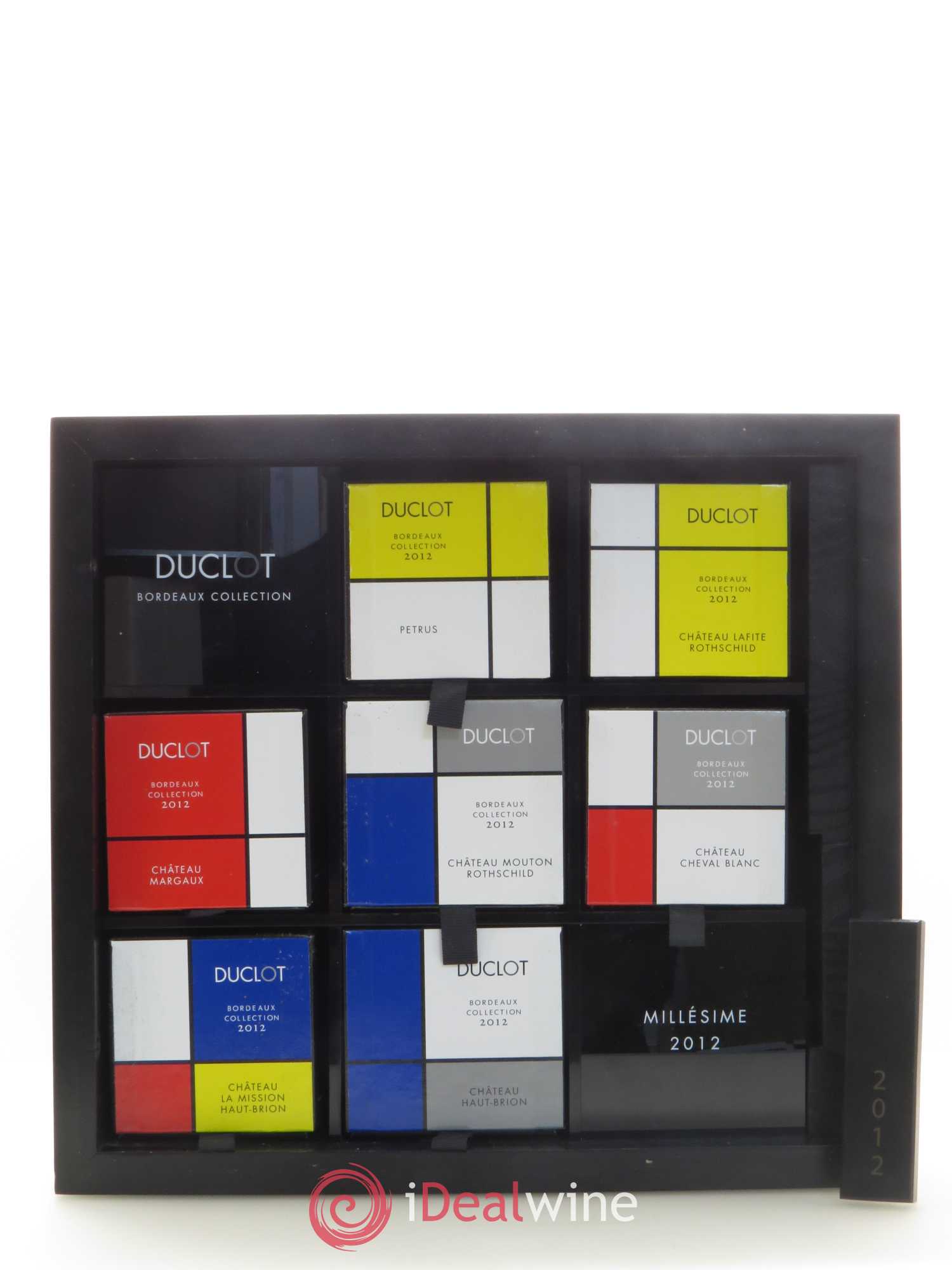 Caisse Collection Duclot 2012 1 Margaux - 1 Haut Brion- 1 Petrus - 1 Lafite Rothschild - 1 Mouton Rothschild - 1 Cheval Blanc - 1 La Mission Haut Brion 2012 - Posten von 7 Flaschen - 10