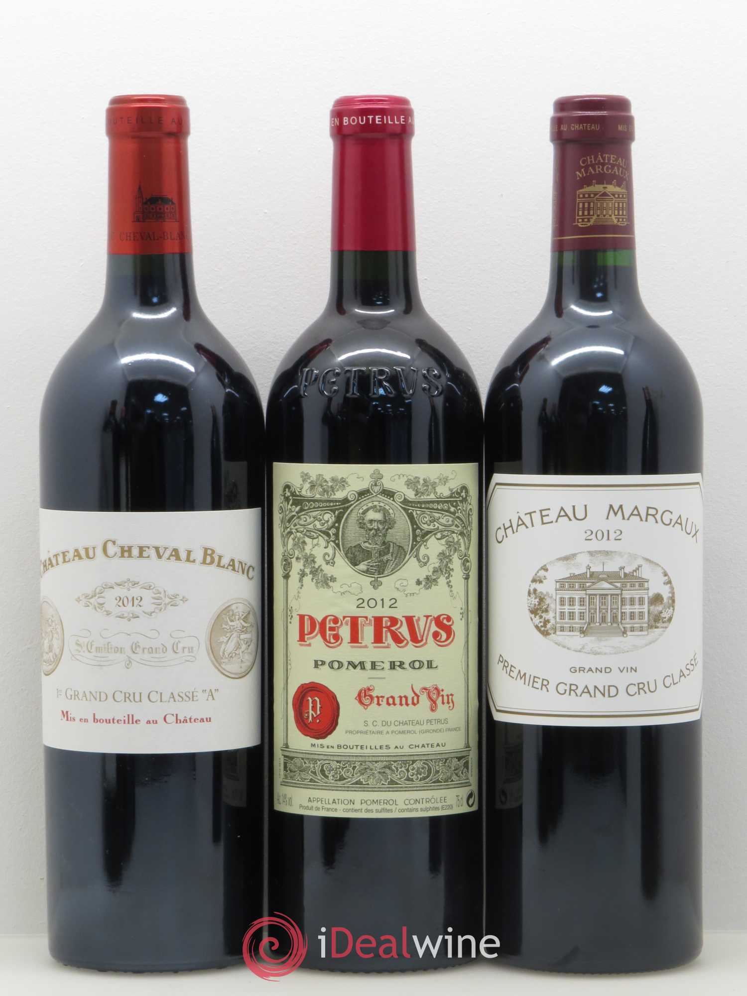 Caisse Collection Duclot 2012 1 Margaux - 1 Haut Brion- 1 Petrus - 1 Lafite Rothschild - 1 Mouton Rothschild - 1 Cheval Blanc - 1 La Mission Haut Brion 2012 - Posten von 7 Flaschen - 3