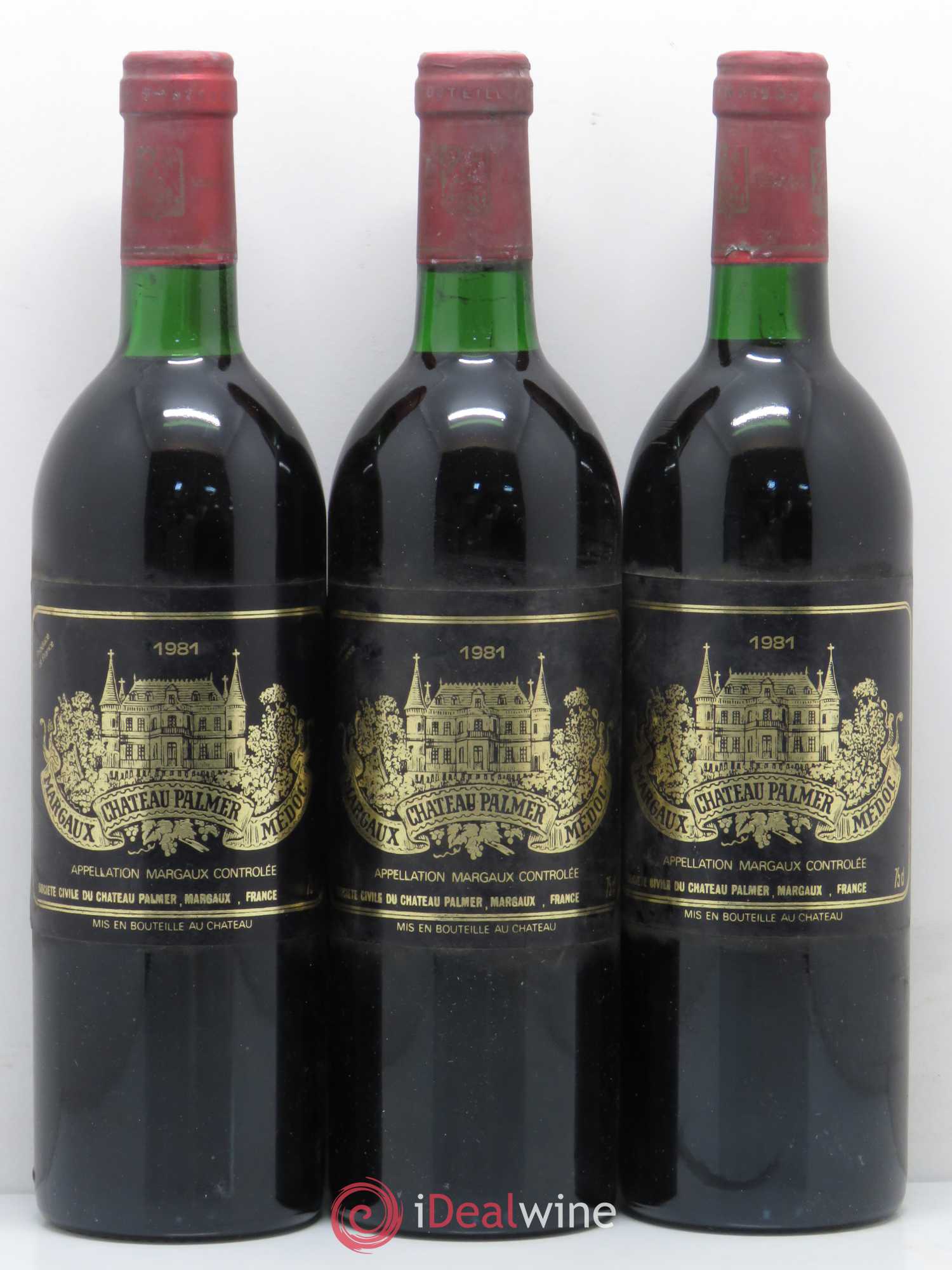 Château Palmer 3ème Grand Cru Classé 1981 - Lot de 5 bouteilles - 1
