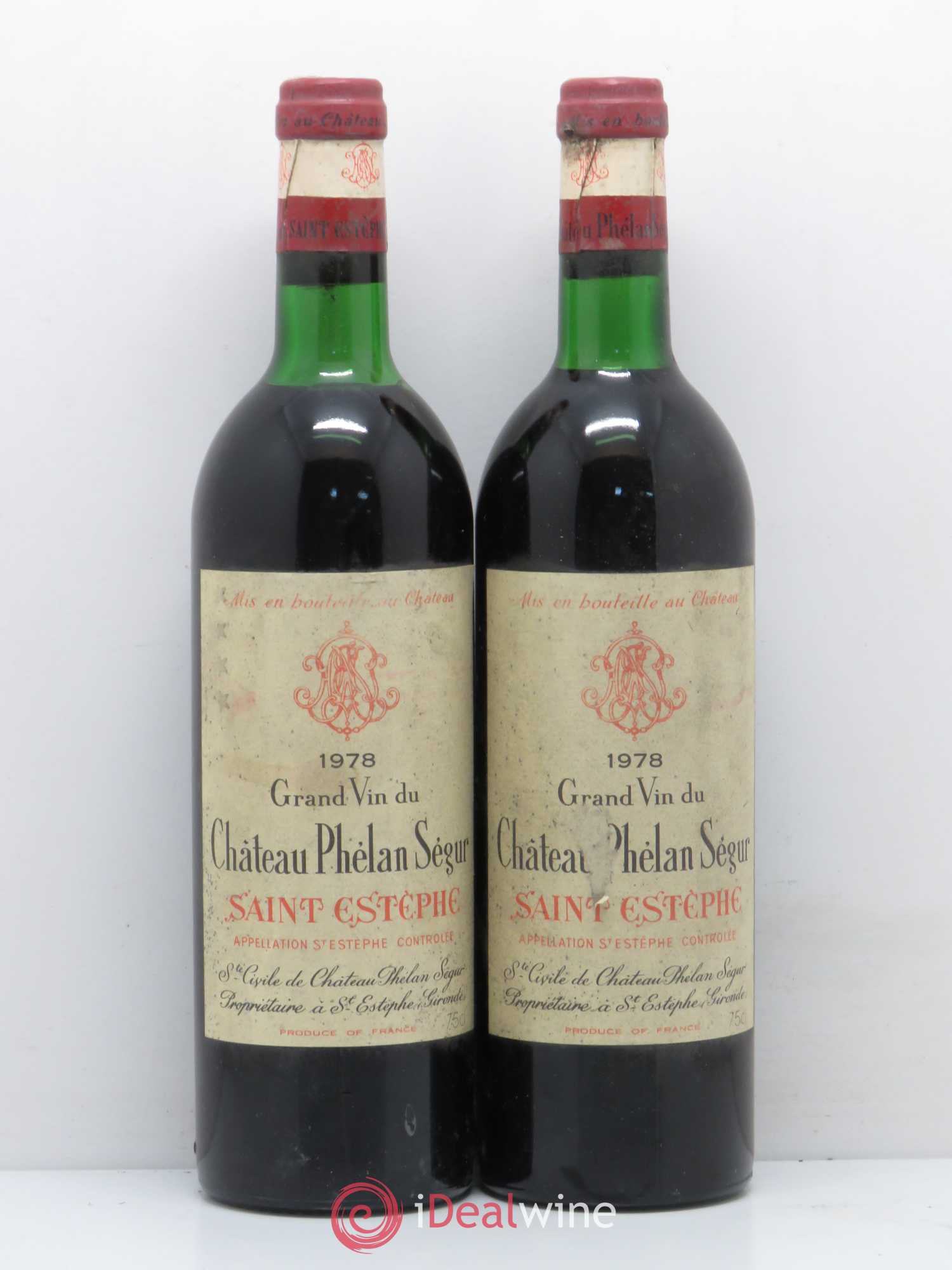 Château Phélan Ségur 1978 - Lot de 2 bouteilles - 0