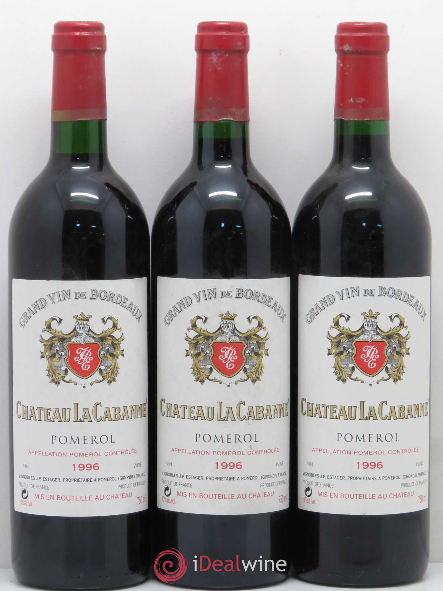 Château la Cabanne 1996 - Lot de 3 bouteilles - 0