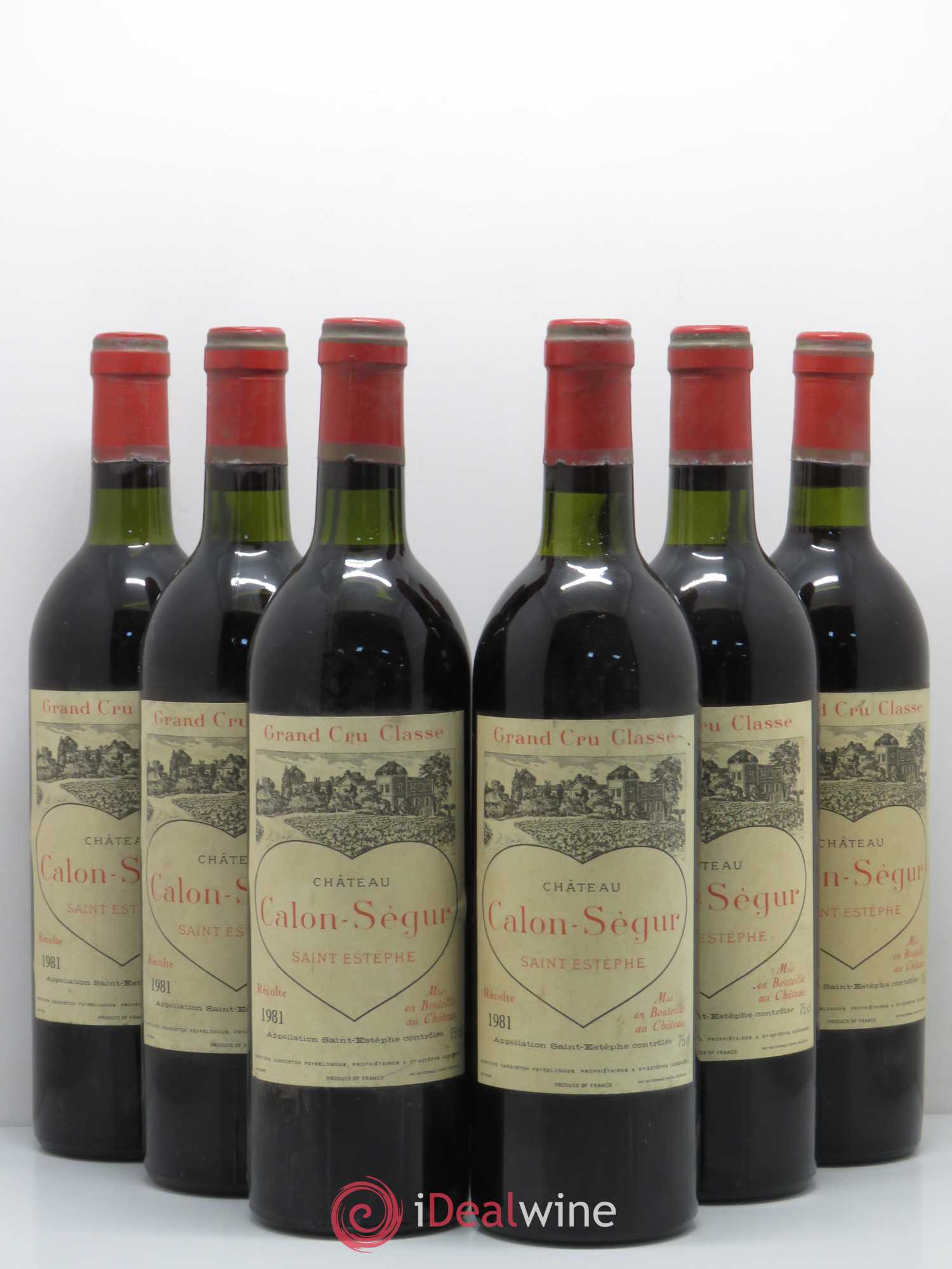 Château Calon Ségur 3ème Grand Cru Classé 1981 - Lot de 6 bouteilles - 0