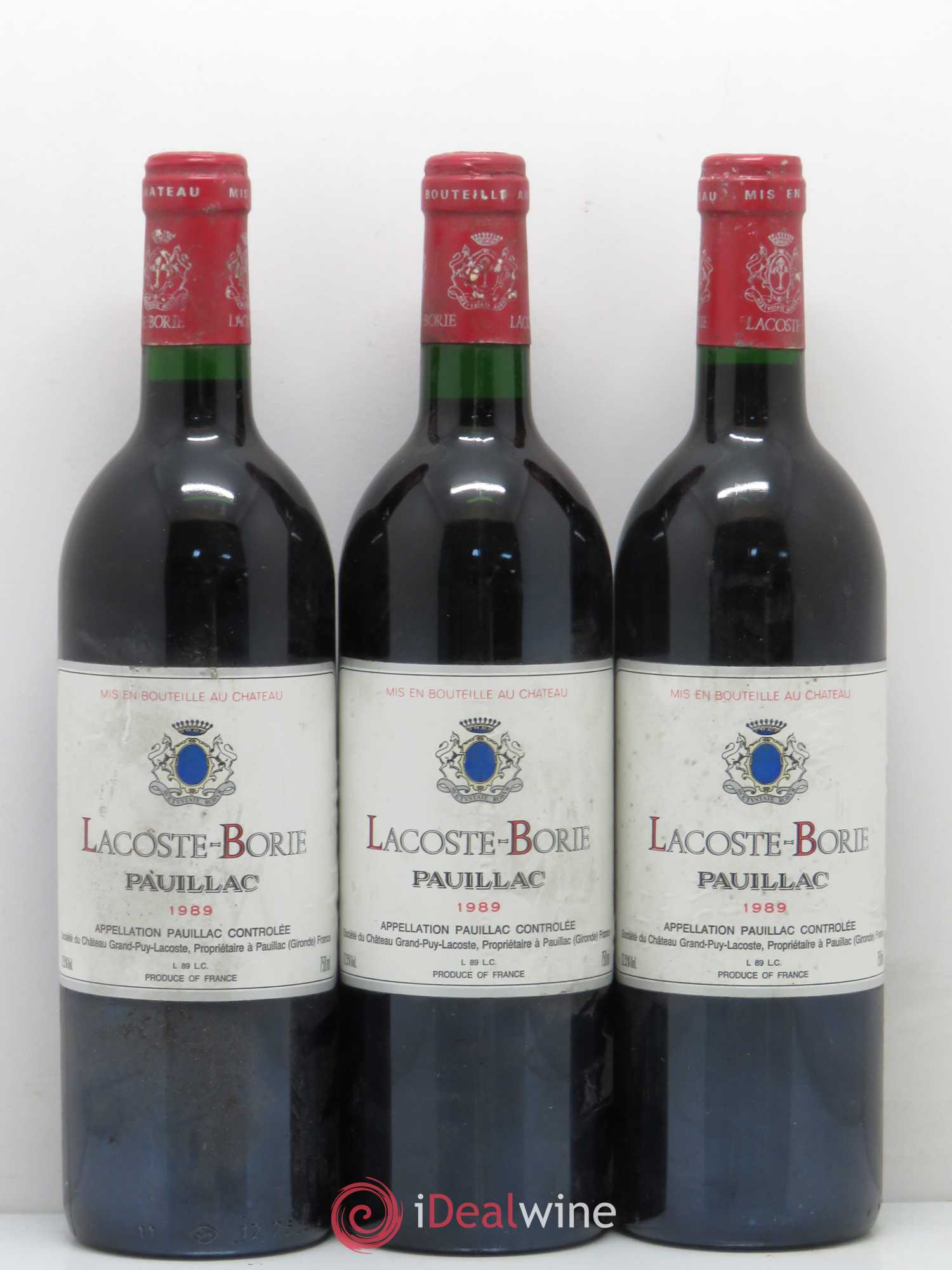 Lacoste Borie 1989 - Lot de 6 bouteilles - 1