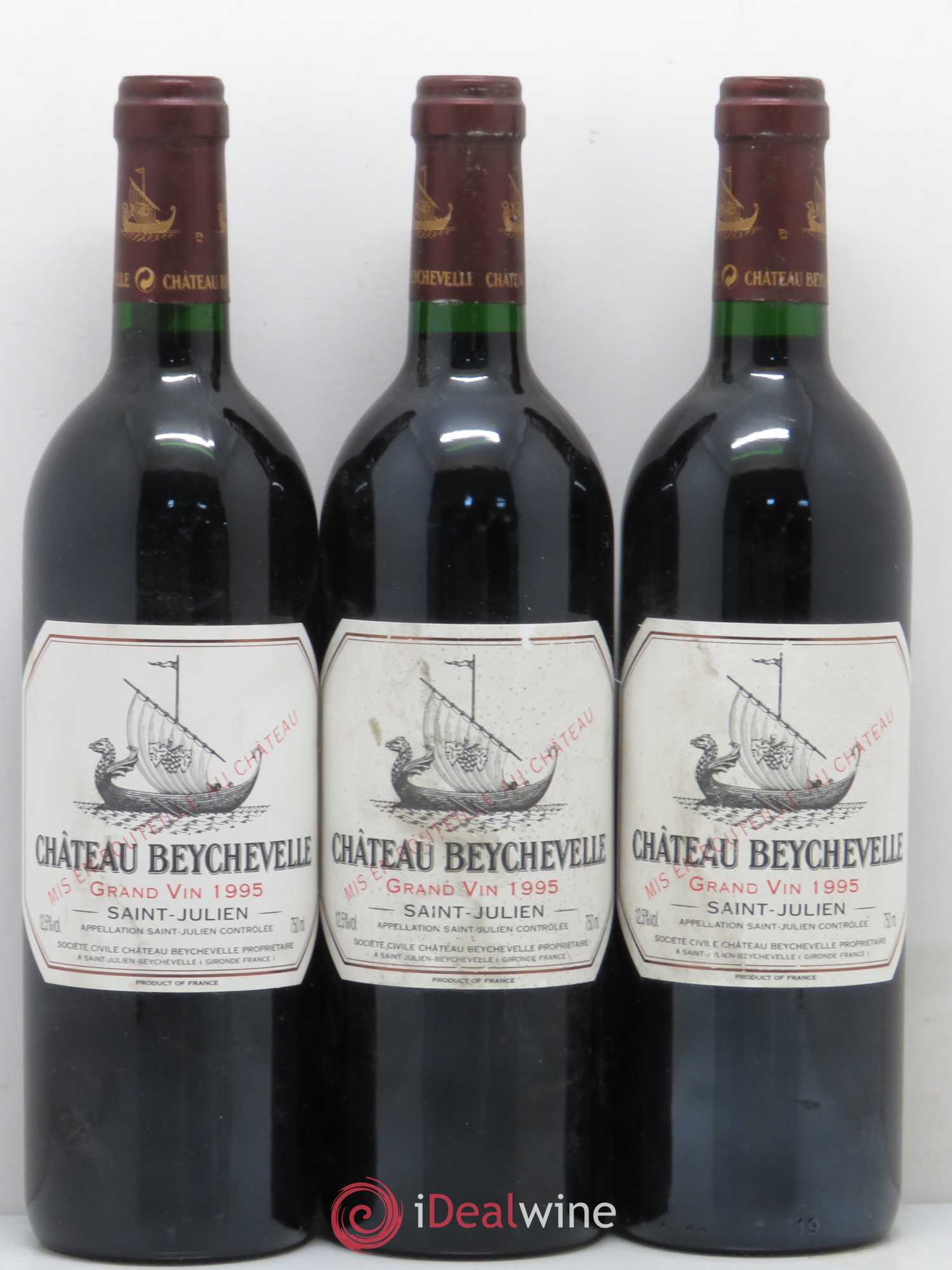 Château Beychevelle 4ème Grand Cru Classé 1995 - Lot de 6 bouteilles - 1