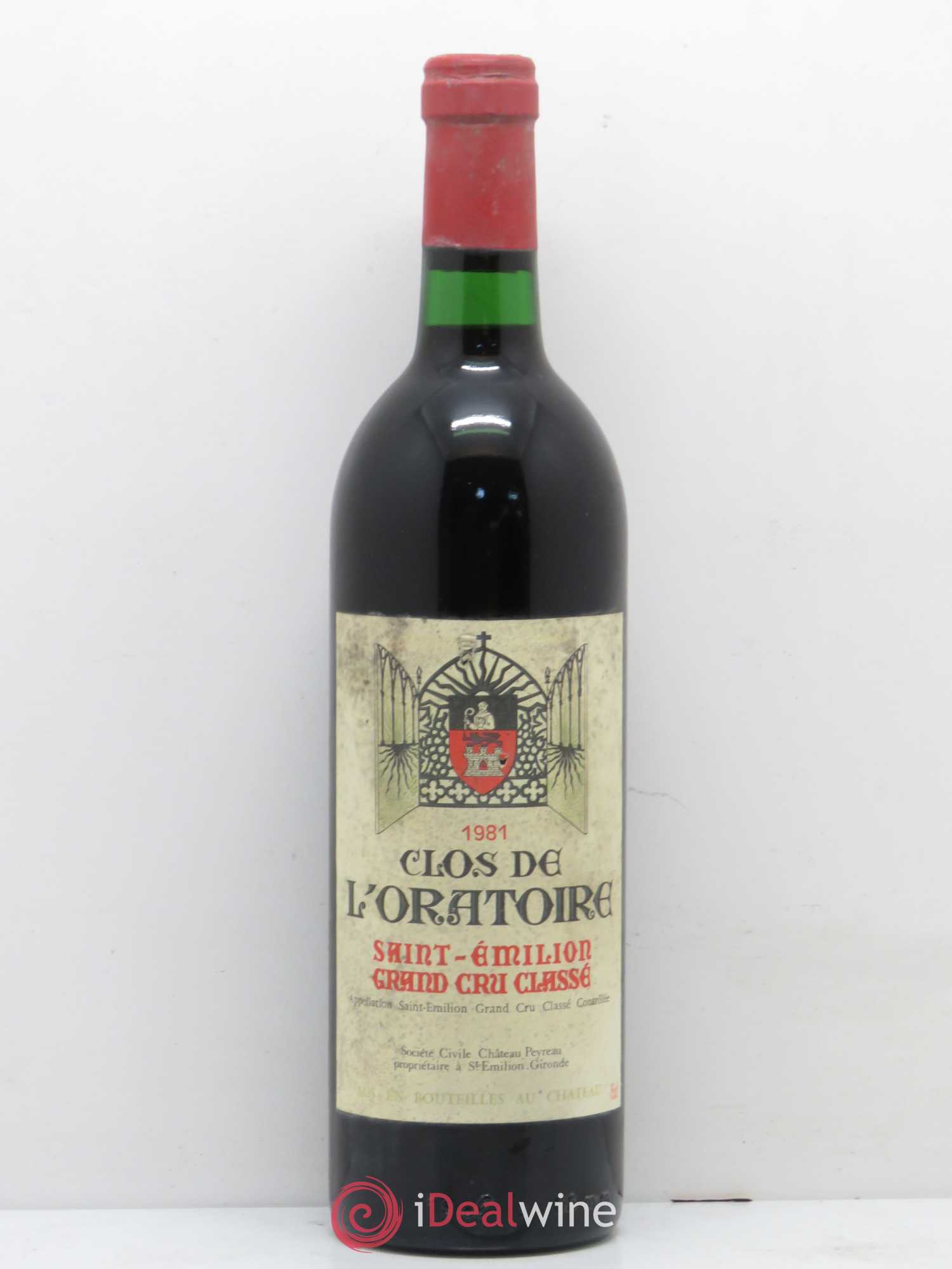 Clos de l'Oratoire Grand Cru Classé 1981 - Lot de 1 bouteille - 0