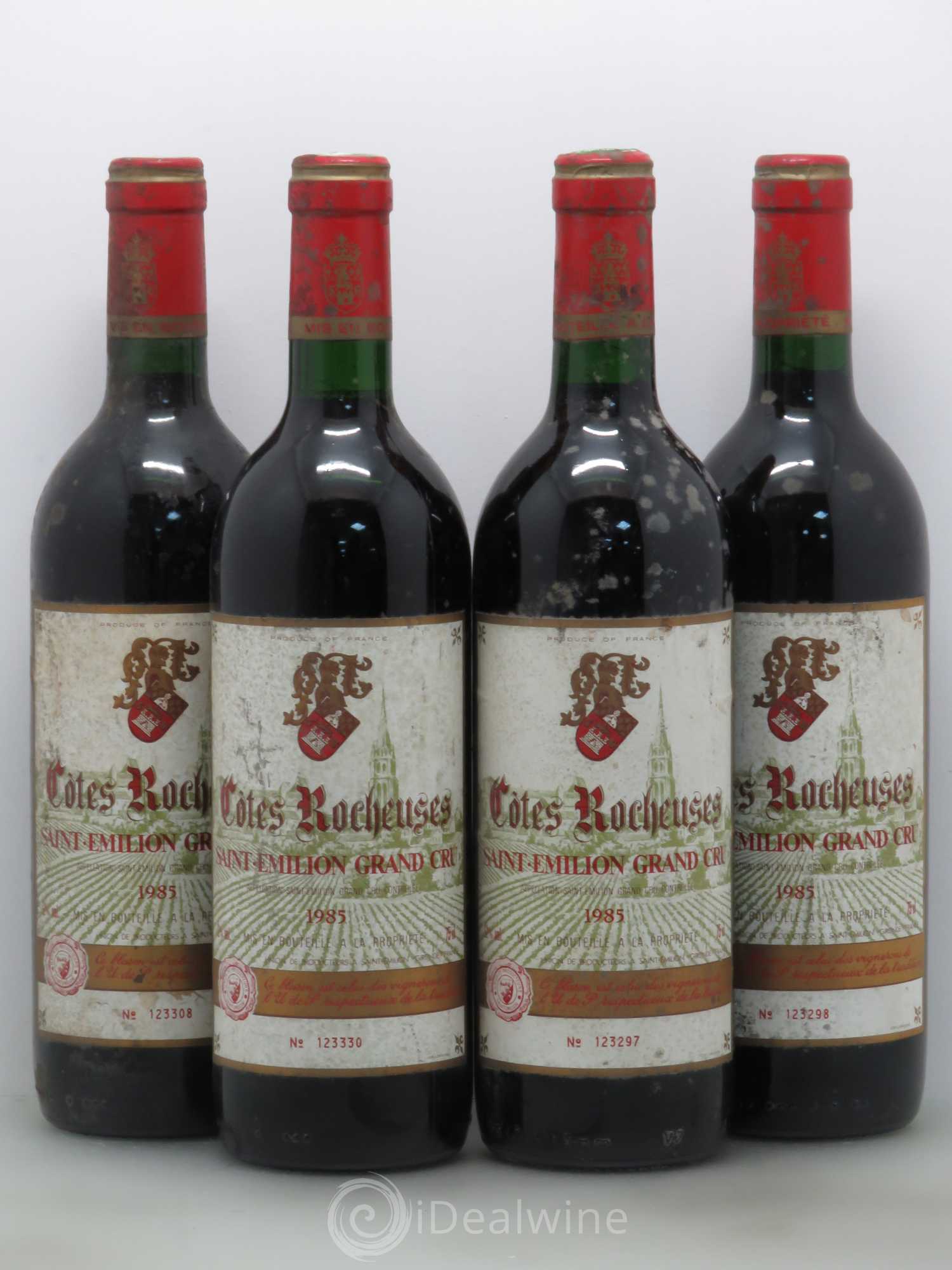 Bordeaux Côtes Rocheuses - Saint Emilion 1985 - Lot de 4 bouteilles - 0