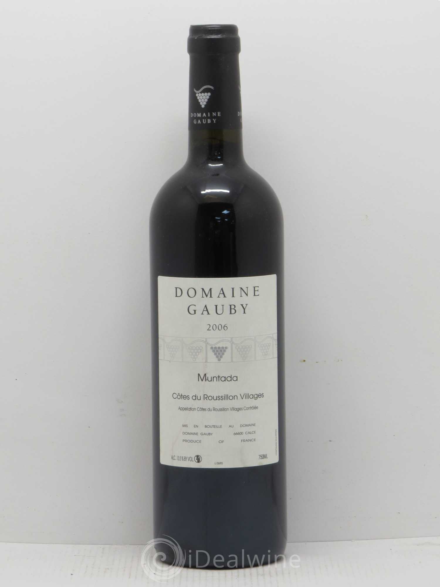 Côtes Catalanes (anciennement Côtes du Roussillon Villages) La Muntada Gauby (Domaine) 2006 - Lot de 1 bouteille - 0