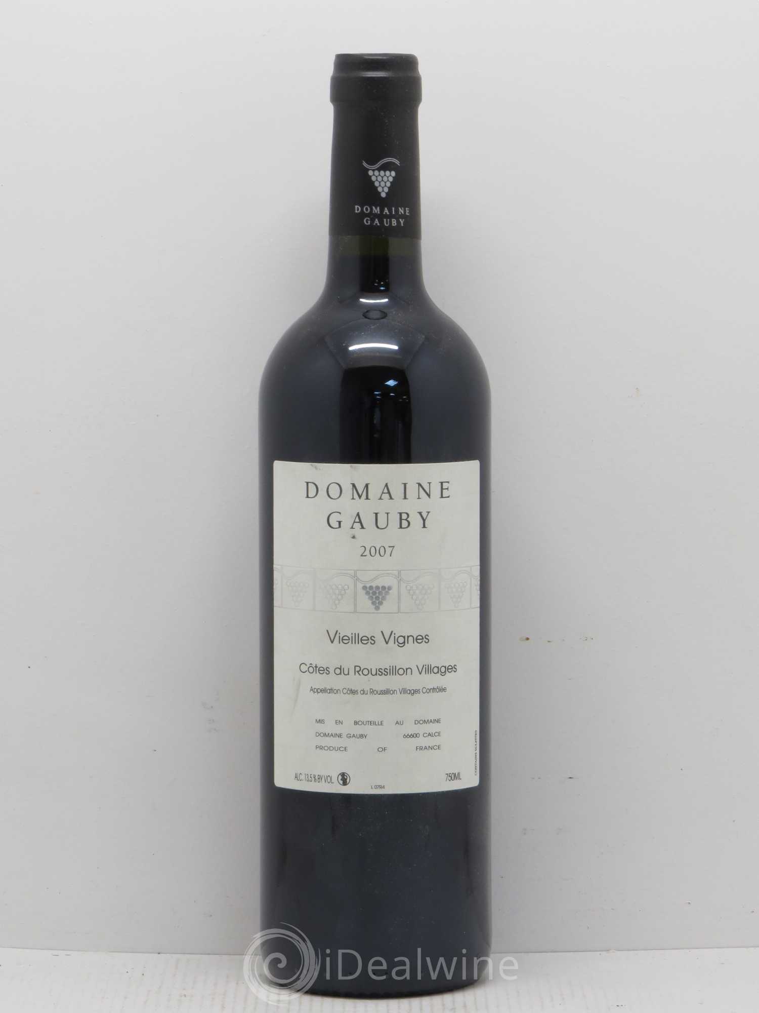 Côtes du Roussillon Villages Vieilles vignes Gauby (Domaine) 2007 - Lot de 1 bouteille - 0