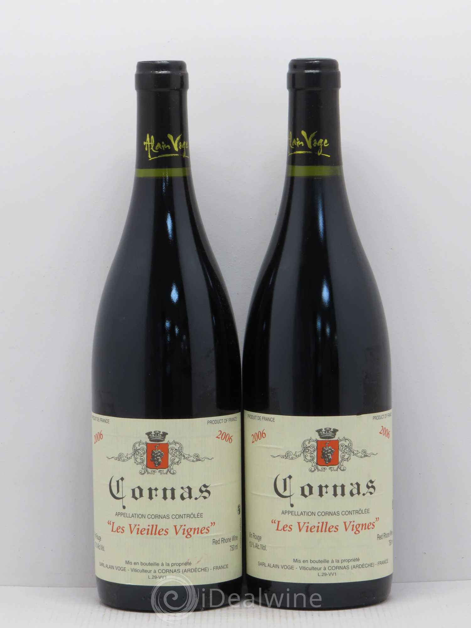 Cornas Les Vieilles Vignes Alain Voge (Domaine) 2006 - Lot de 2 bouteilles - 0