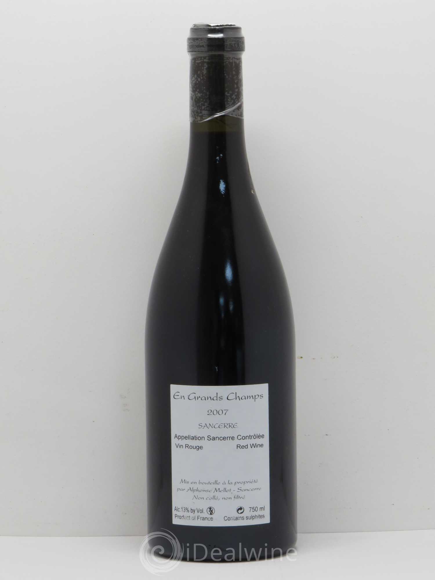 Sancerre En Grands Champs Alphonse Mellot 2007 - Lot de 1 bouteille - 1
