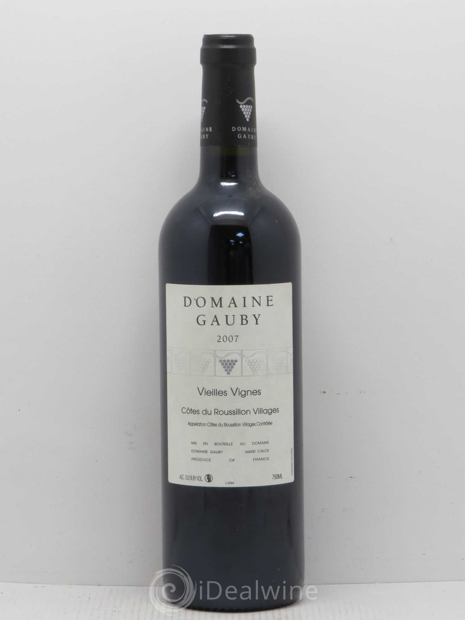 Côtes du Roussillon Villages Vieilles vignes Gauby (Domaine) 2007 - Lot de 1 bouteille - 0