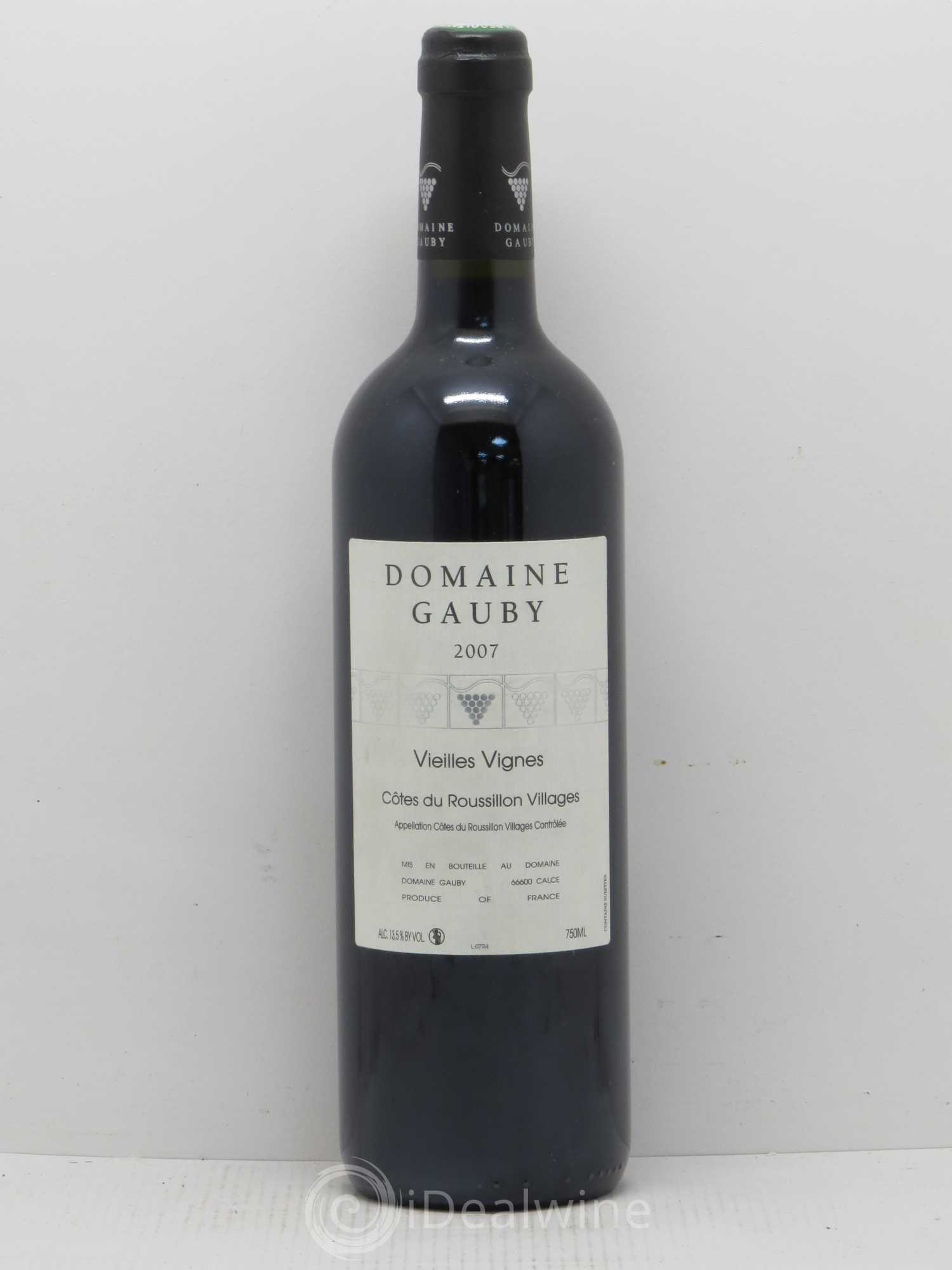 Côtes du Roussillon Villages Vieilles vignes Gauby (Domaine) 2007 - Lot de 1 bouteille - 0