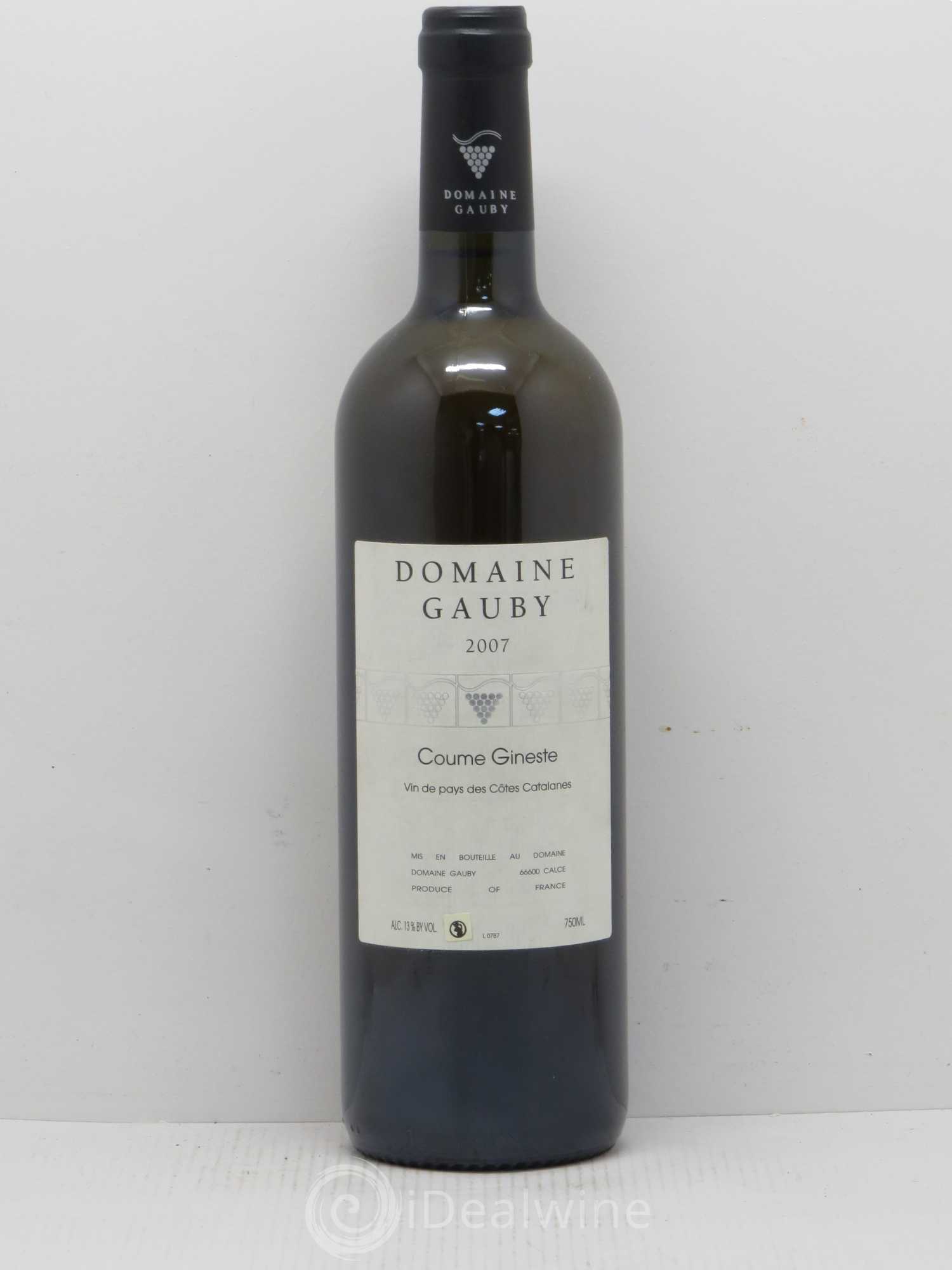 Côtes Catalanes Coume Gineste Gauby (Domaine) 2007 - Lot de 1 bouteille - 0