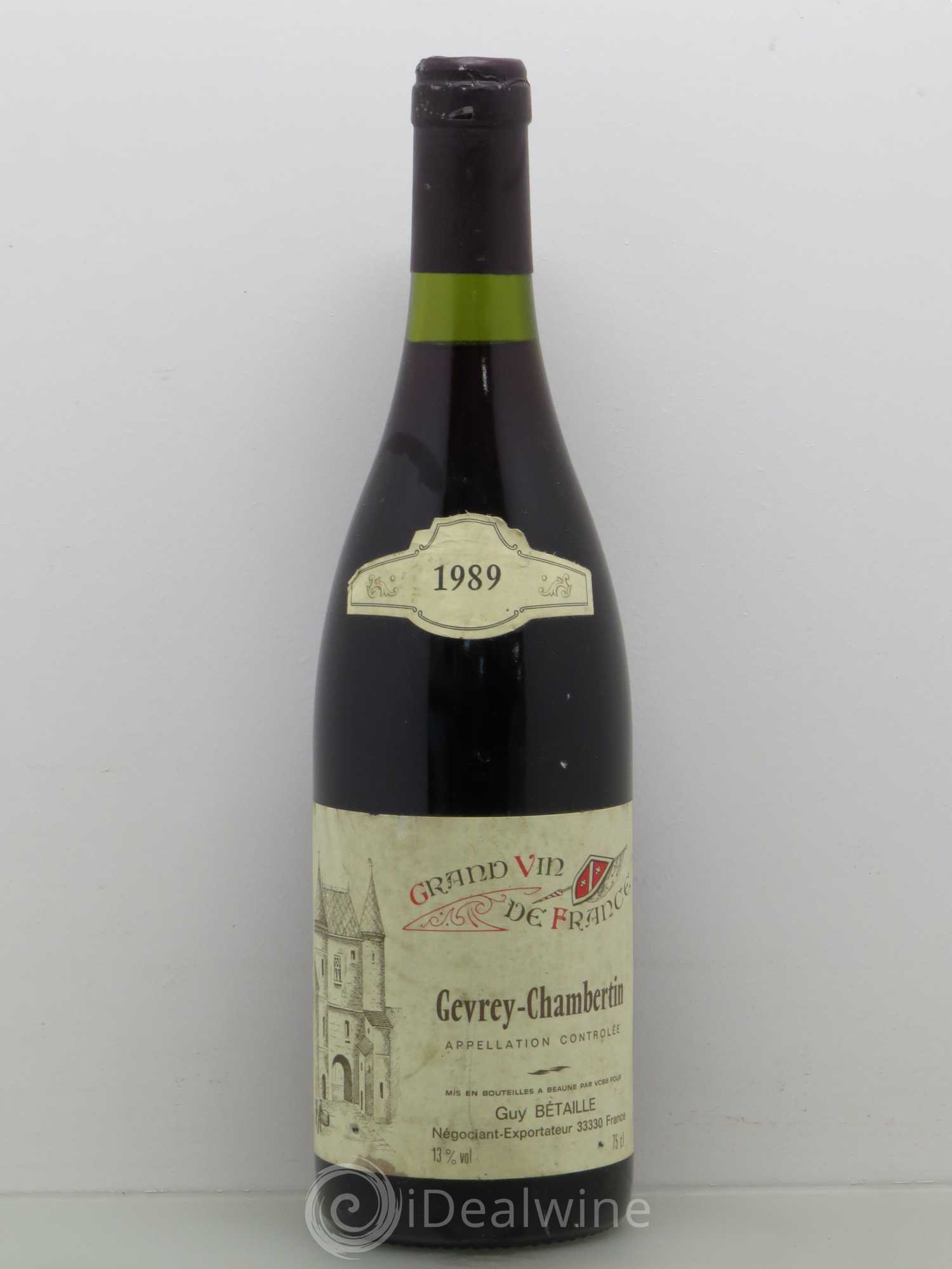 Gevrey-Chambertin Guy Betaille 1989 - Posten von 1 Flasche - 0