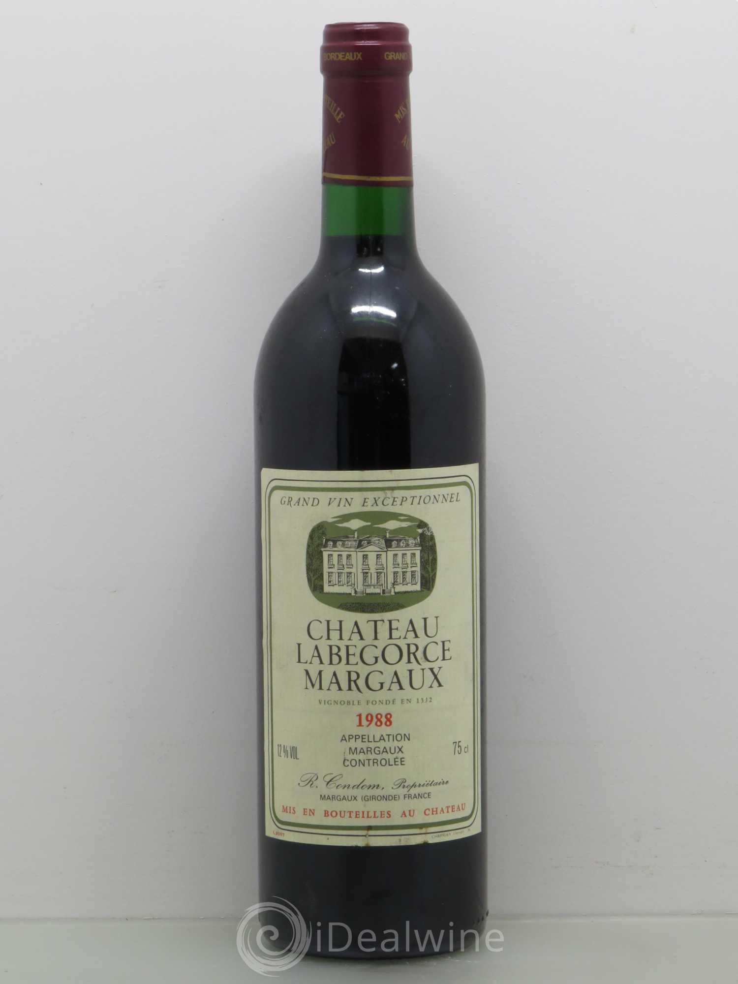 Château Labegorce Cru Bourgeois 1988 - Lot de 1 bouteille - 0