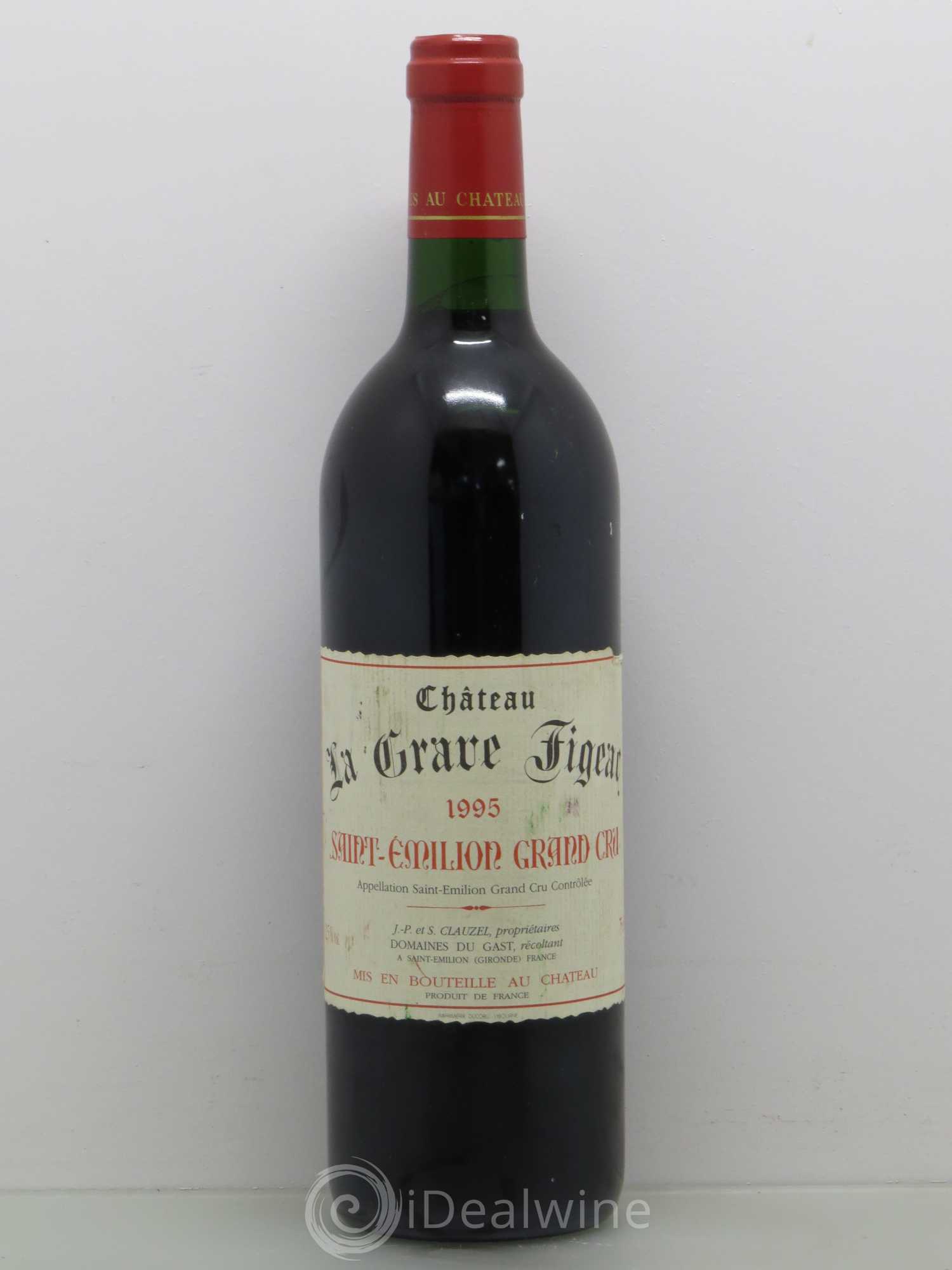 Bordeaux Château La Grave Figeac 1995 - Lot de 1 bouteille - 0