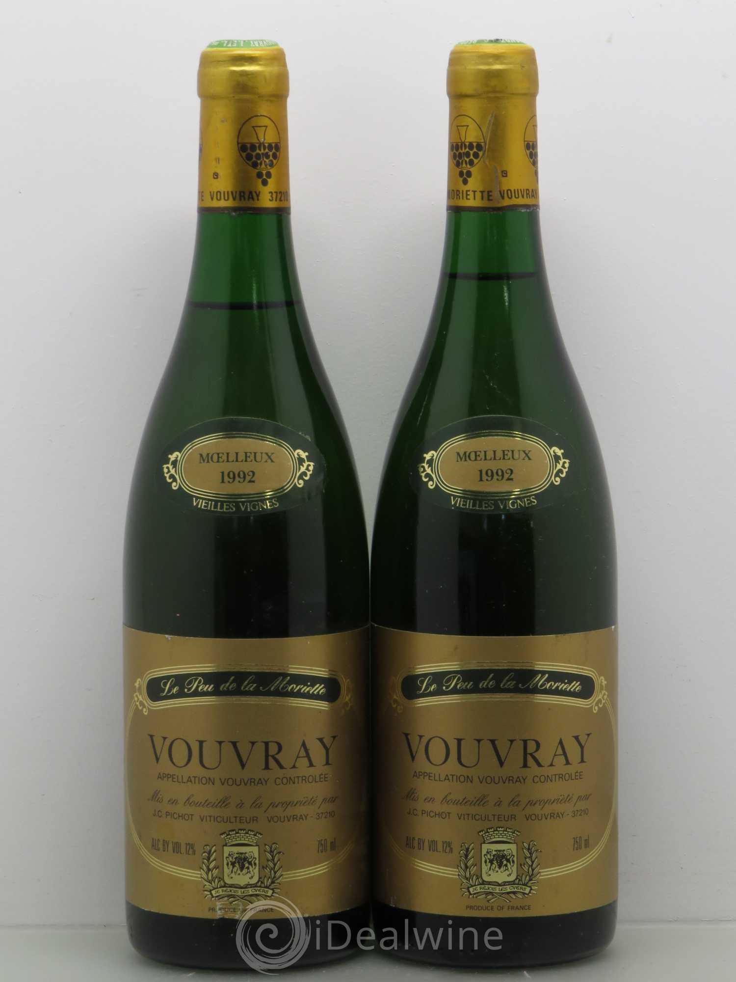 Vouvray Vieilles Vignes Pichot (sans prix de réserve) 1992 - Lotto di 2 bottiglie - 0