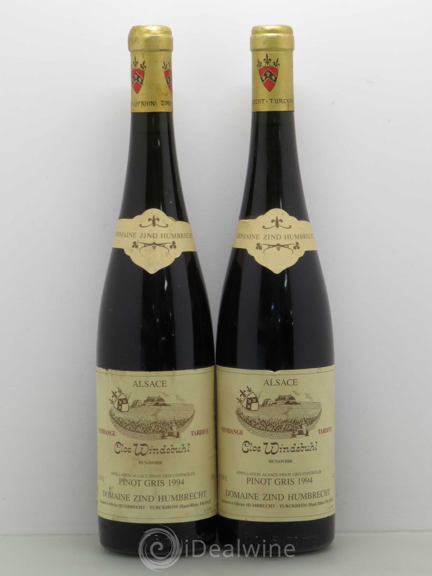 Alsace Pinot Gris (anciennement Tokay) Vendanges Tardives Clos Windsbuhl Zind-Humbrecht (Domaine) 1994 - Lotto di 2 bottiglie - 0