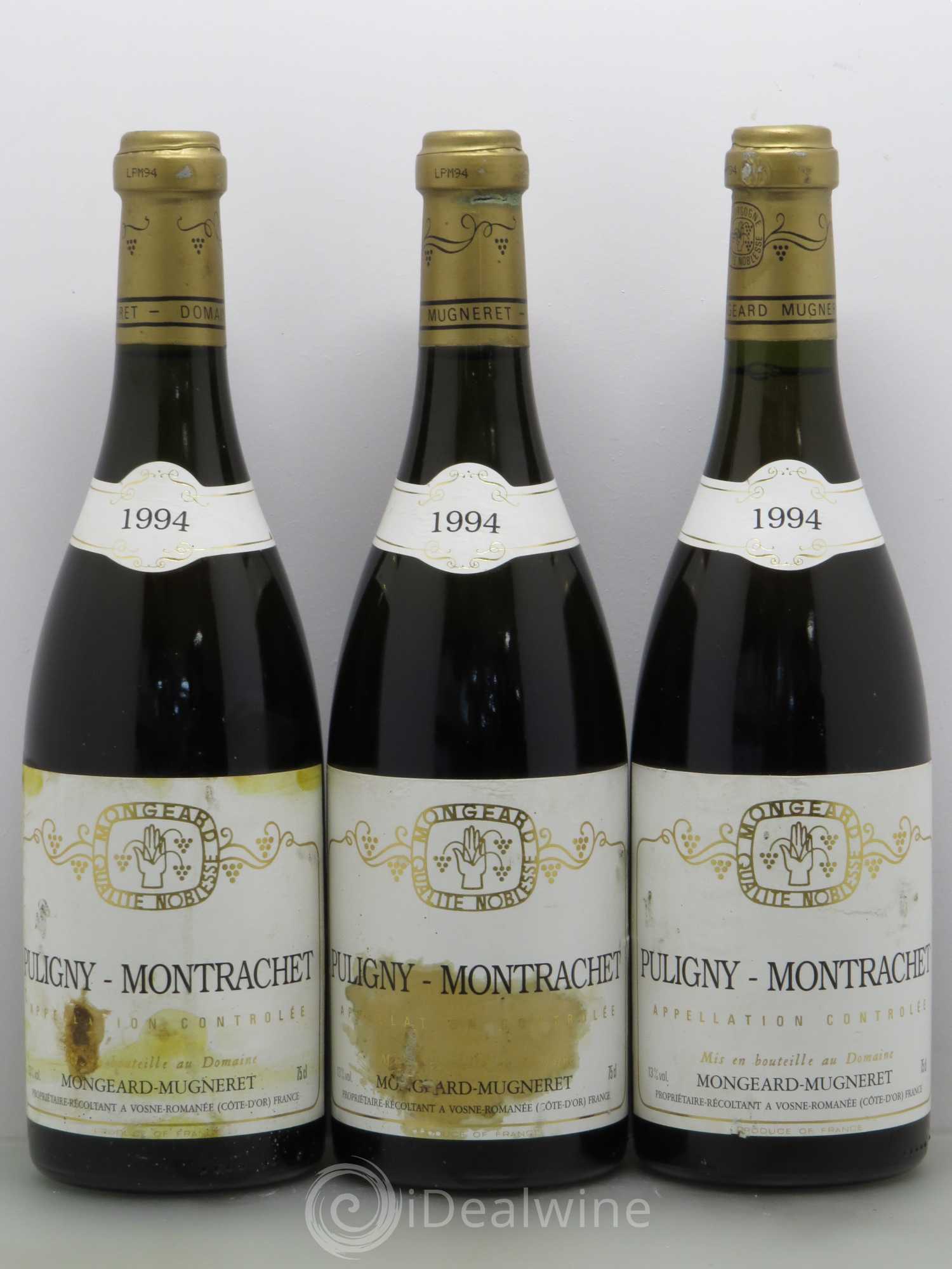 Puligny-Montrachet Mongeard Mugneret 1994 - Posten von 3 Flaschen - 0