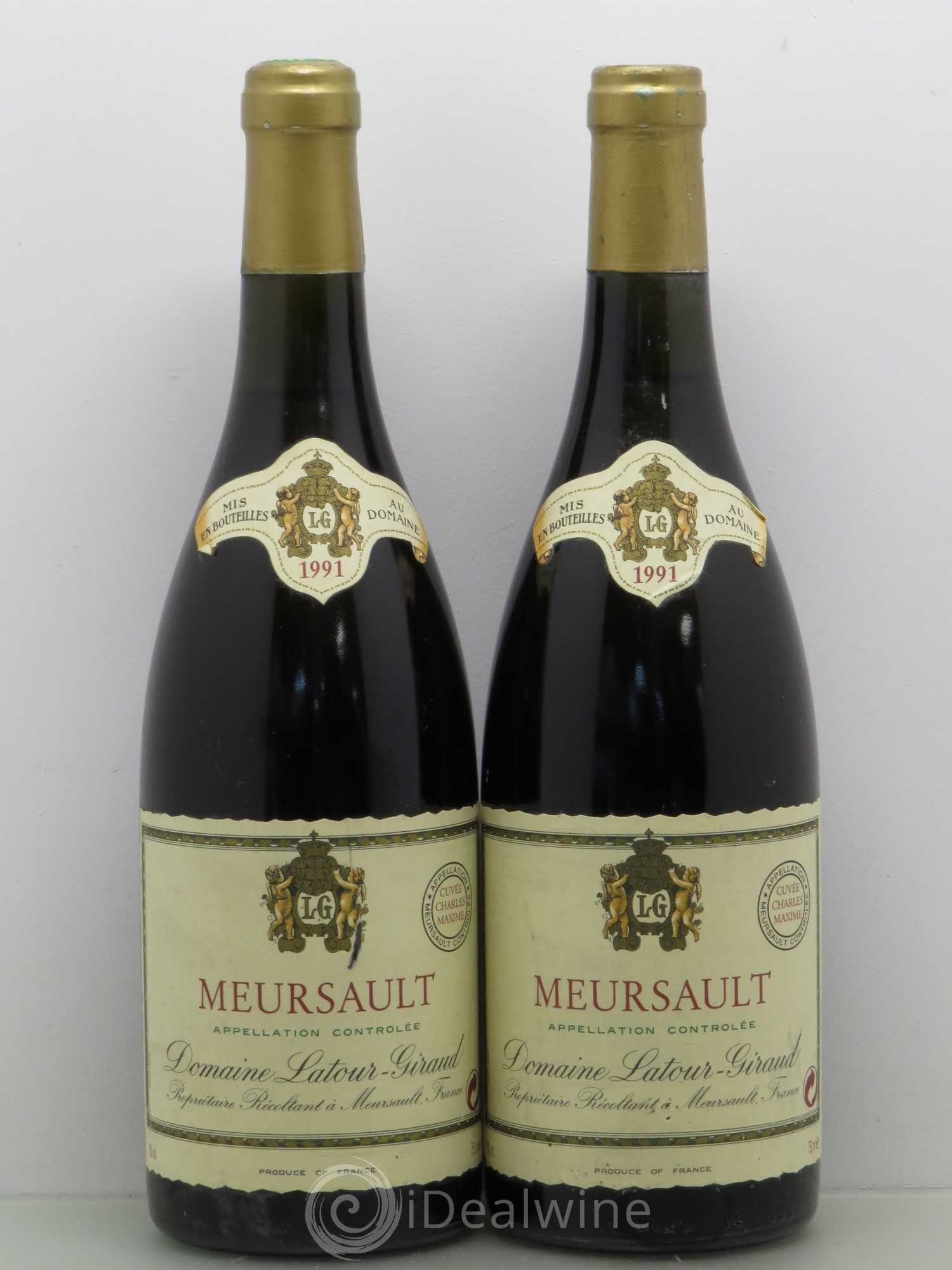 Meursault Domaine Latour Giraud cuvée Charles Maxime 1991 - Posten von 2 Flaschen - 0
