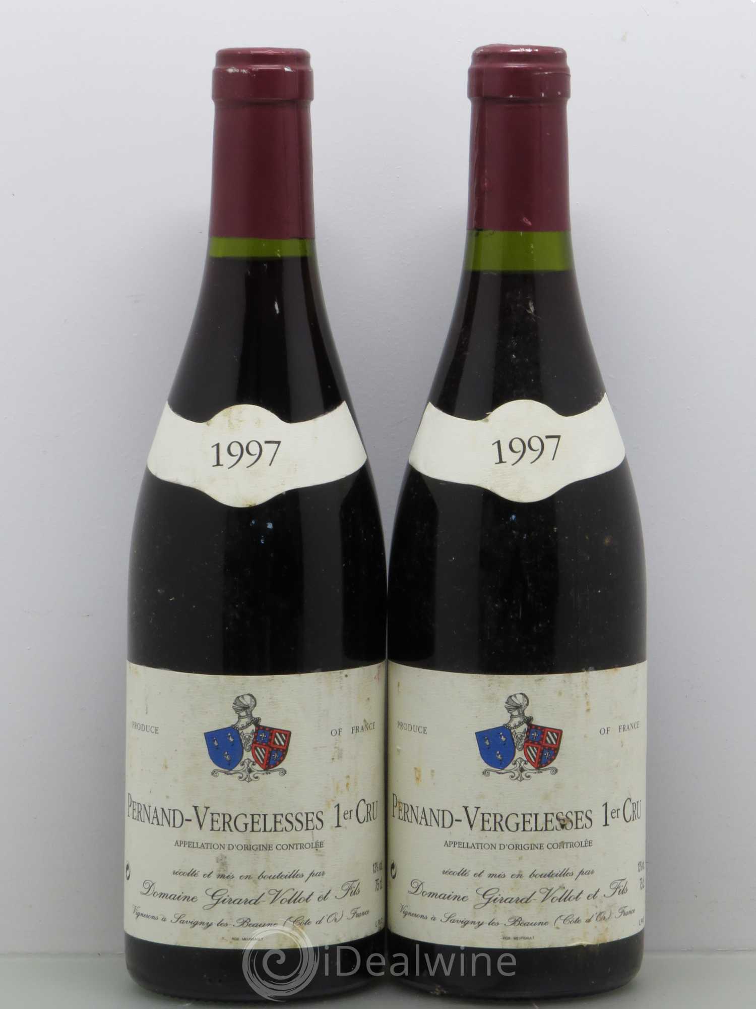 Pernand-Vergelesses 1er Cru Girard Vallot (sans prix de réserve) 1997 - Posten von 2 Flaschen - 0