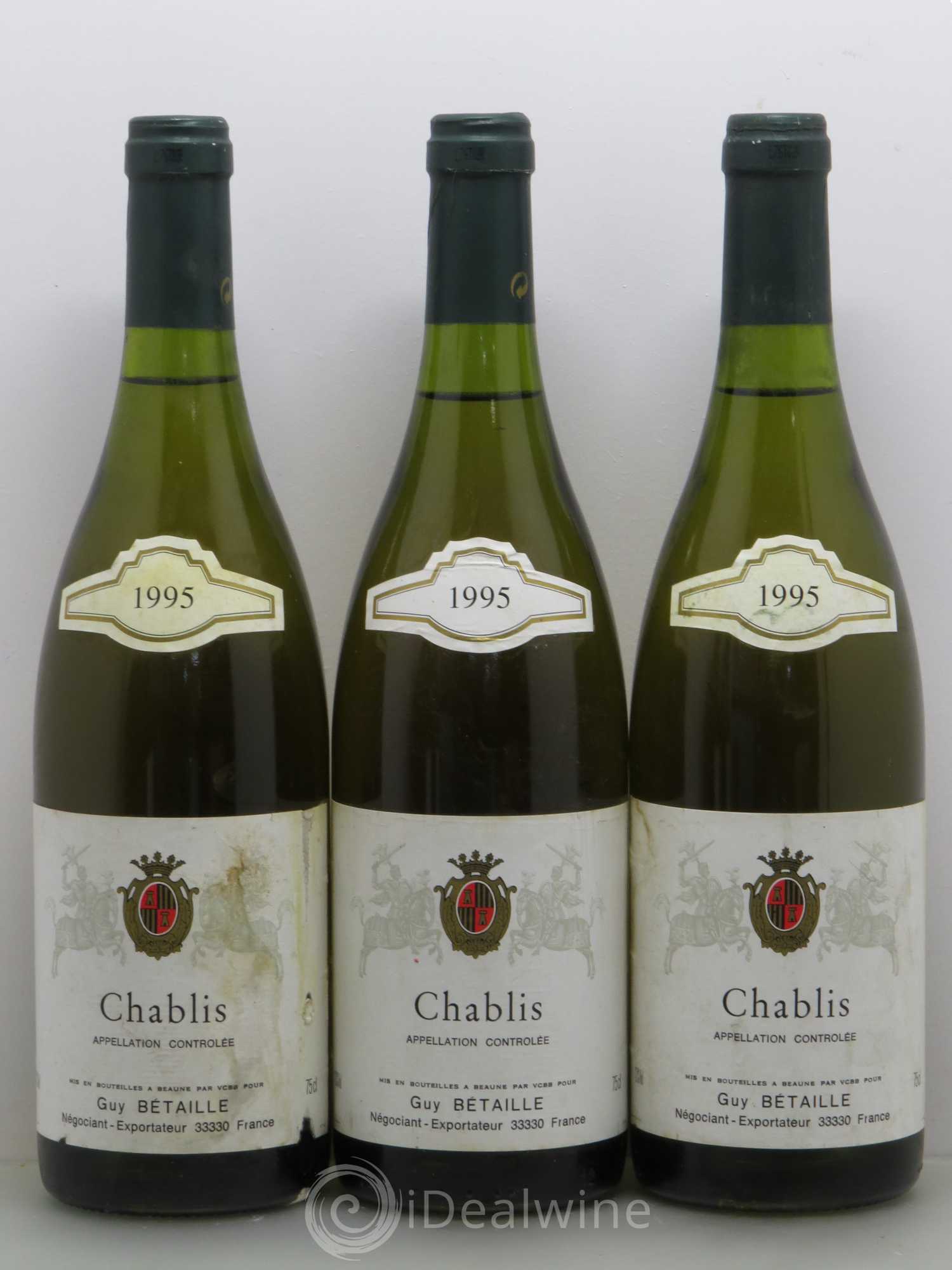 Chablis Guy Betaille 1995 - Posten von 5 Flaschen - 1