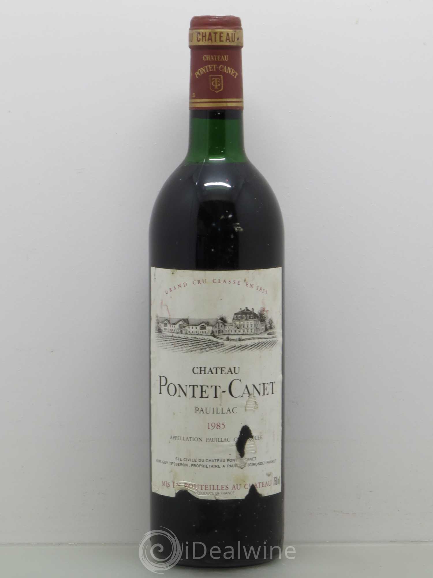 Château Pontet Canet 5ème Grand Cru Classé 1985 - Lot de 1 bouteille - 0
