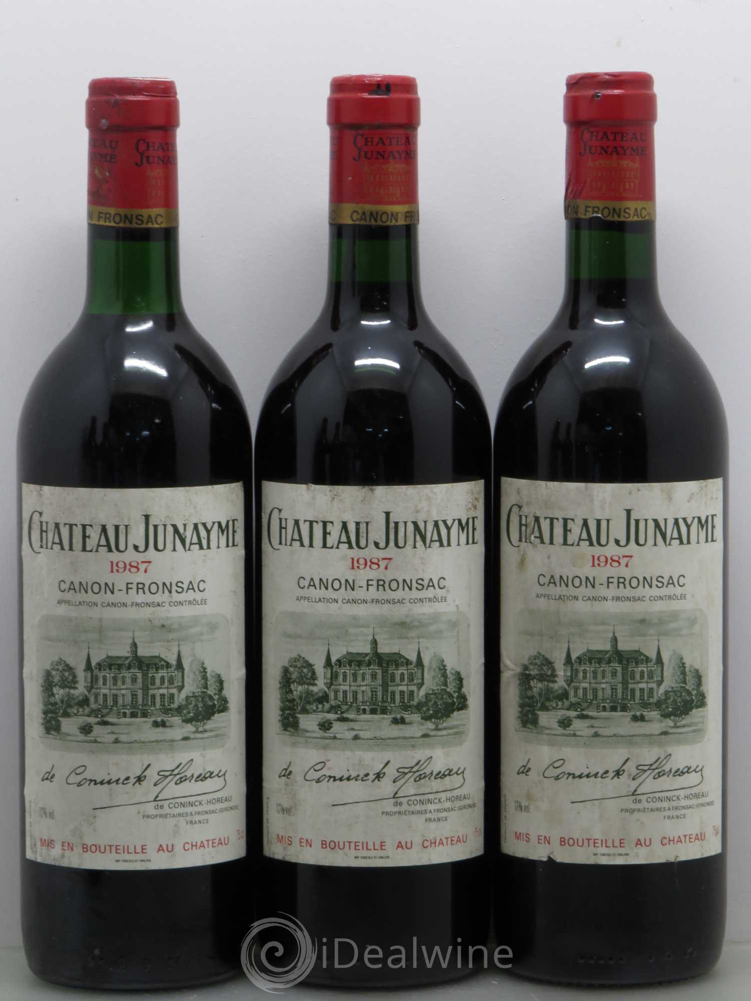 Canon-Fronsac Château Junayme (sans prix de réserve) 1987 - Posten von 5 Flaschen - 1