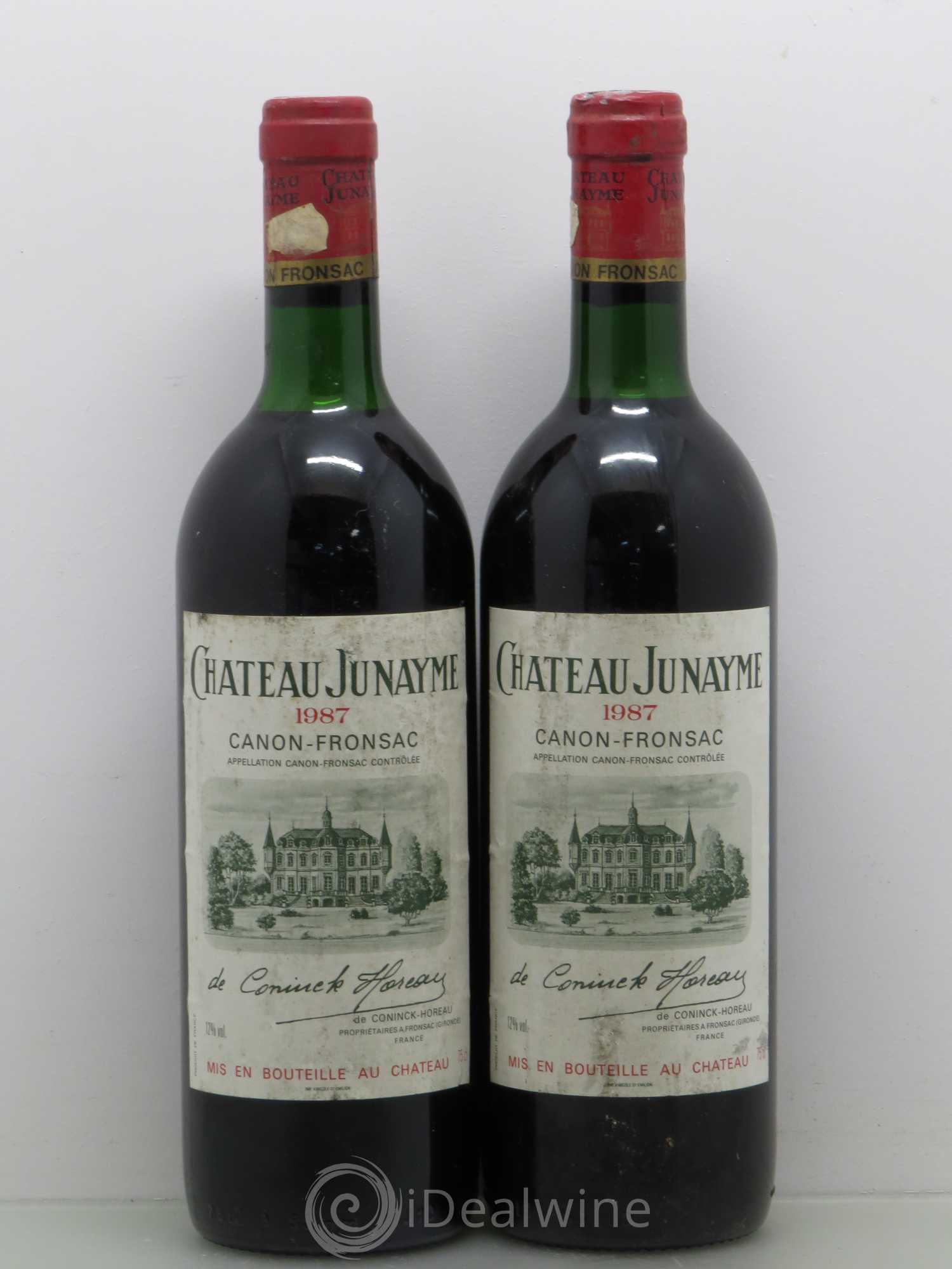 Canon-Fronsac Château Junayme (sans prix de réserve) 1987 - Posten von 5 Flaschen - 2