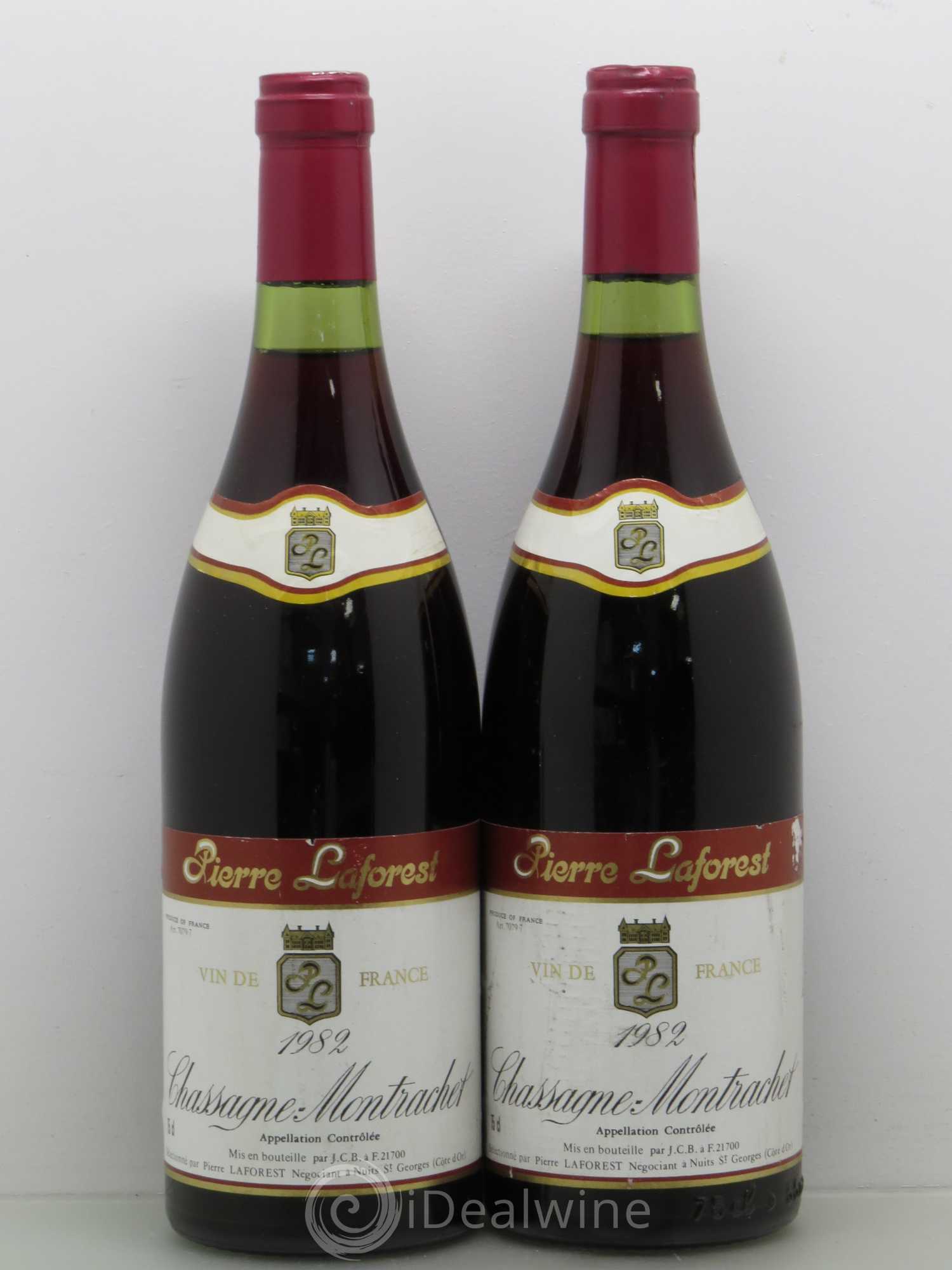 Chassagne-Montrachet Pierre Laforest (sans prix de réserve) 1982 - Posten von 2 Flaschen - 0