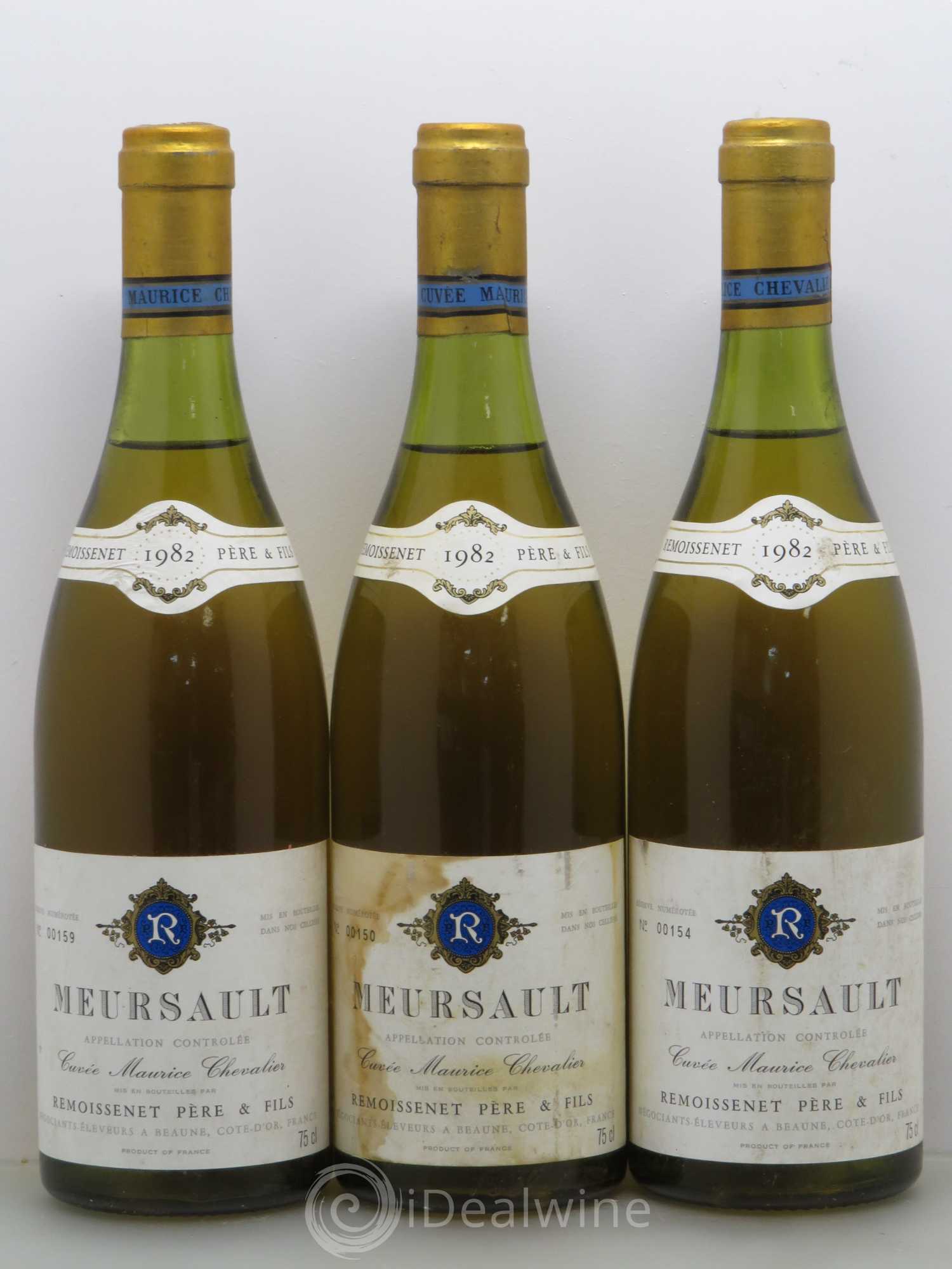 Meursault Cuvee Maurice Chevalier Remoissenet père et fils 1982 - Posten von 3 Flaschen - 0