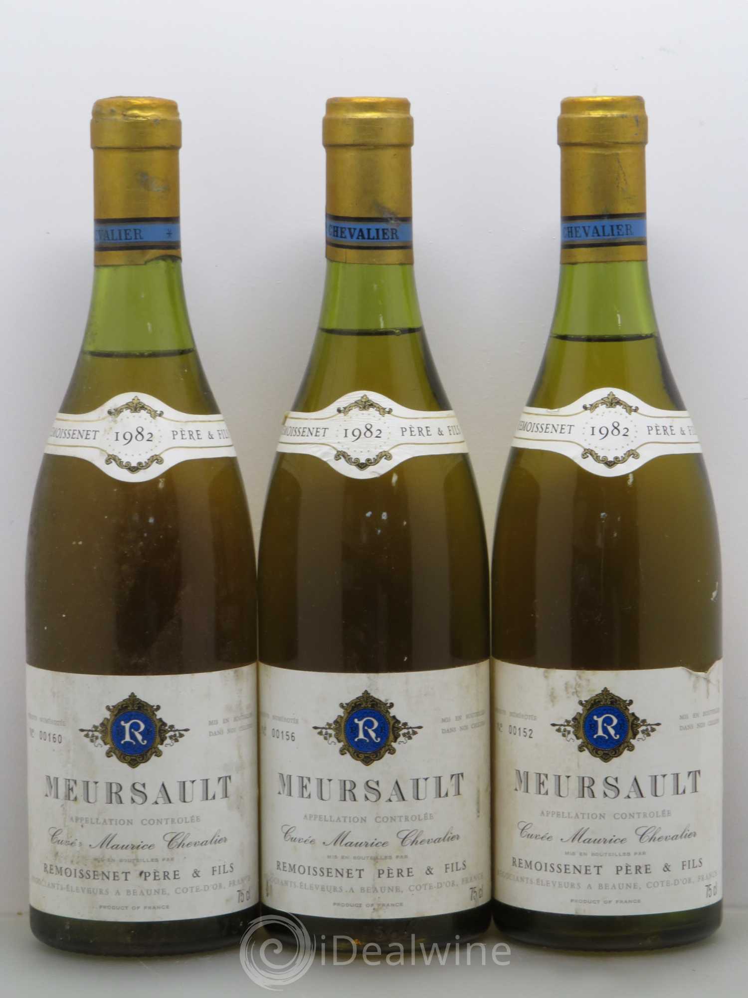 Meursault Cuvee Maurice Chevalier Remoissenet père et fils 1982 - Posten von 3 Flaschen - 0