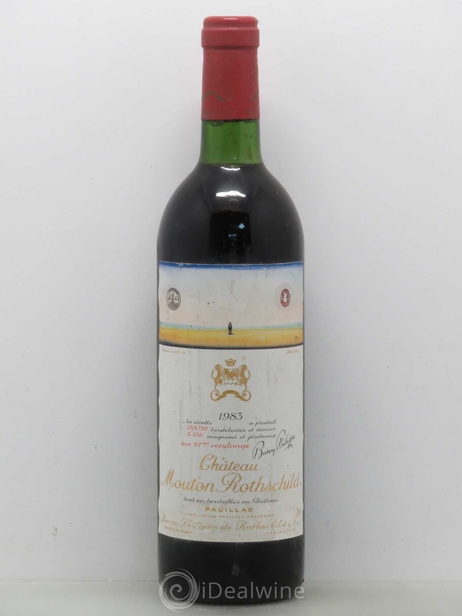 Château Mouton Rothschild 1er Grand Cru Classé 1983 - Lot de 1 bouteille - 0