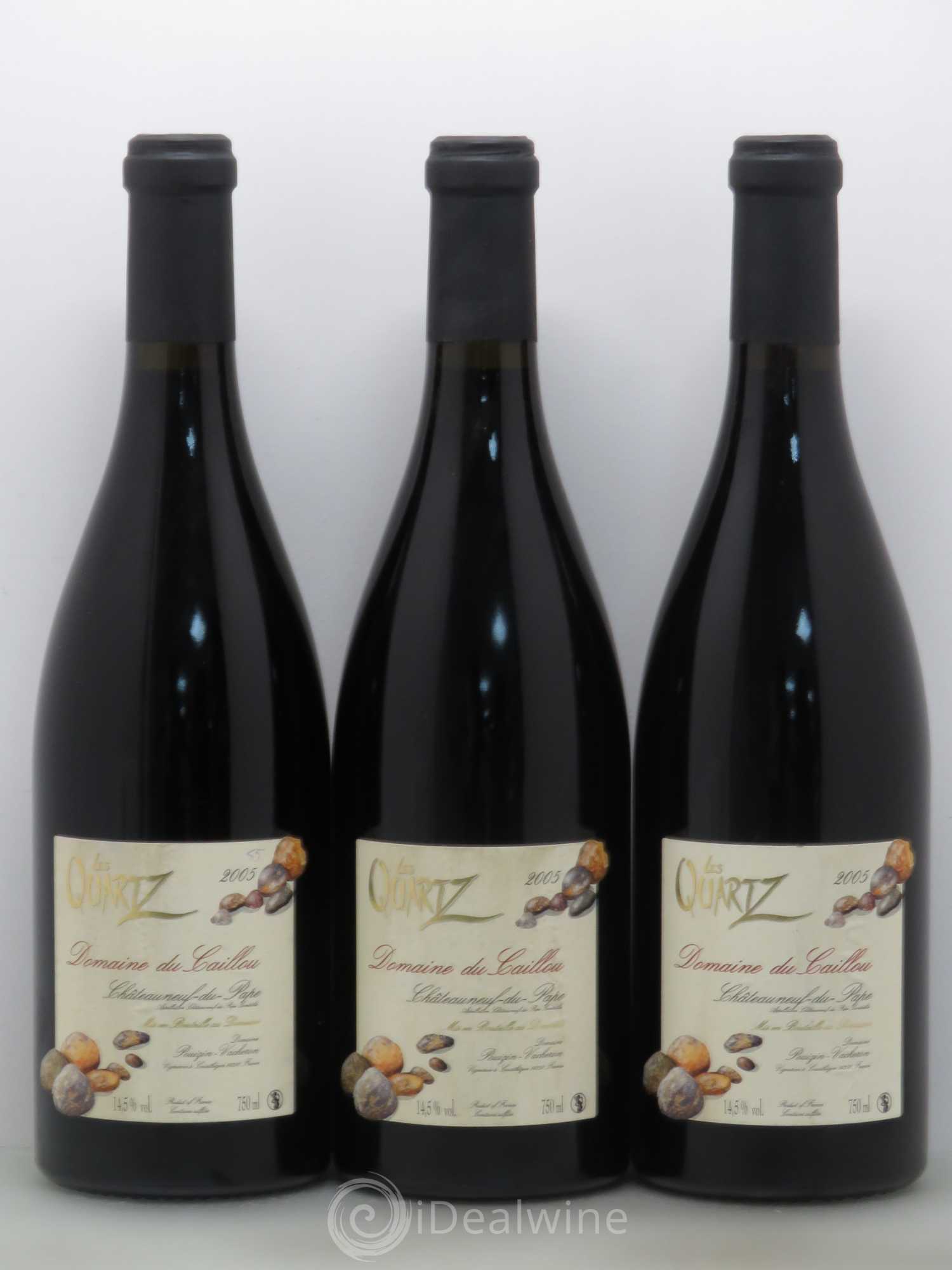Châteauneuf-du-Pape Les Quartz Clos du Caillou 2005 - Lot de 3 bouteilles - 0