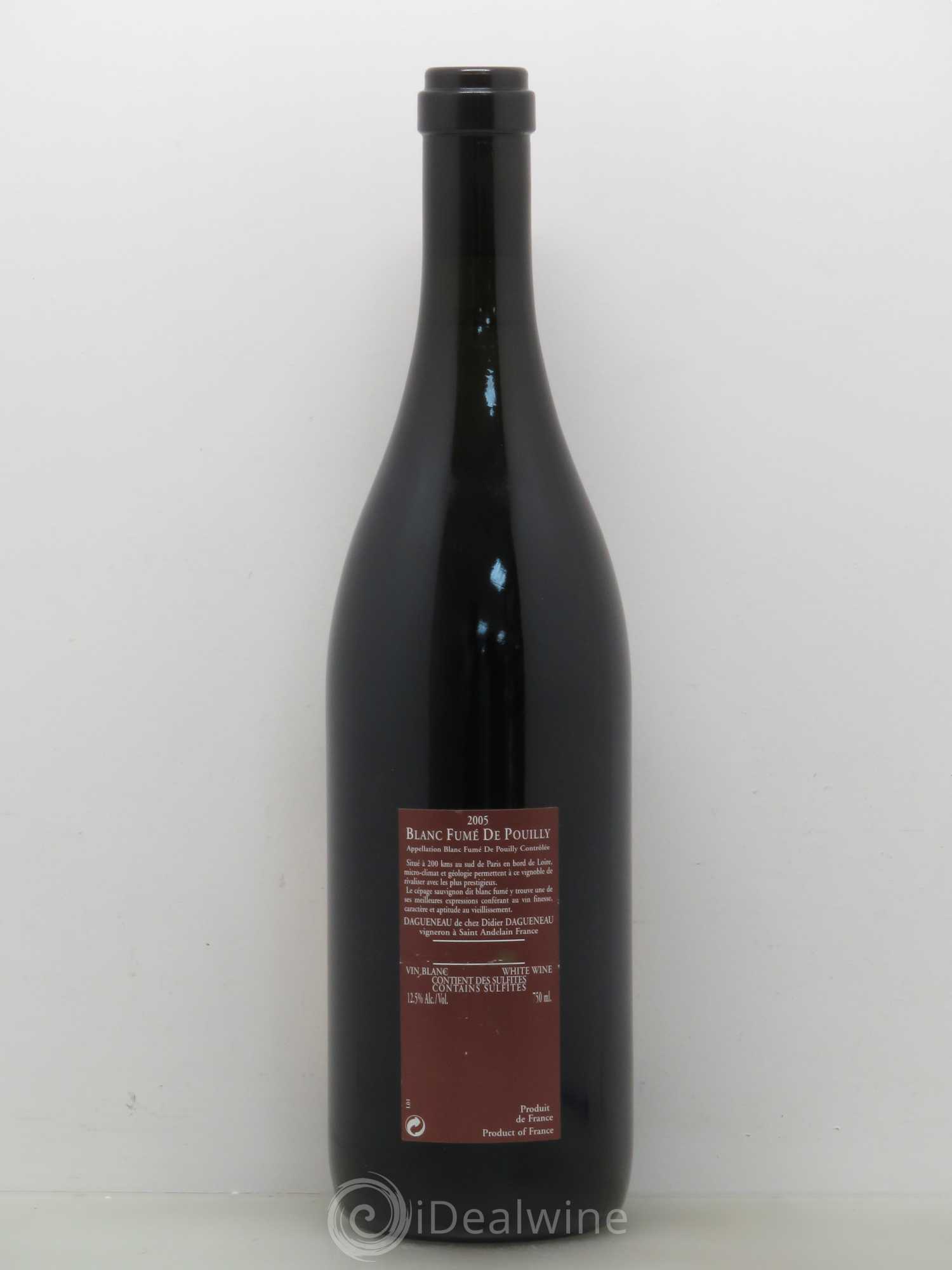 Vin de France (anciennement Pouilly-Fumé) Pur Sang Dagueneau (Domaine Didier - Louis-Benjamin) 2005 - Lot de 1 bouteille - 1