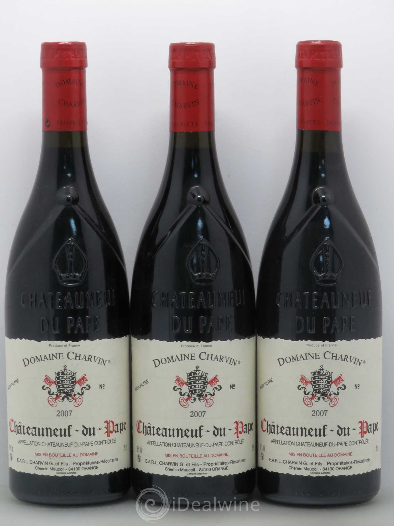 Châteauneuf-du-Pape Charvin (Domaine) 2007 - Lot de 3 bouteilles - 0