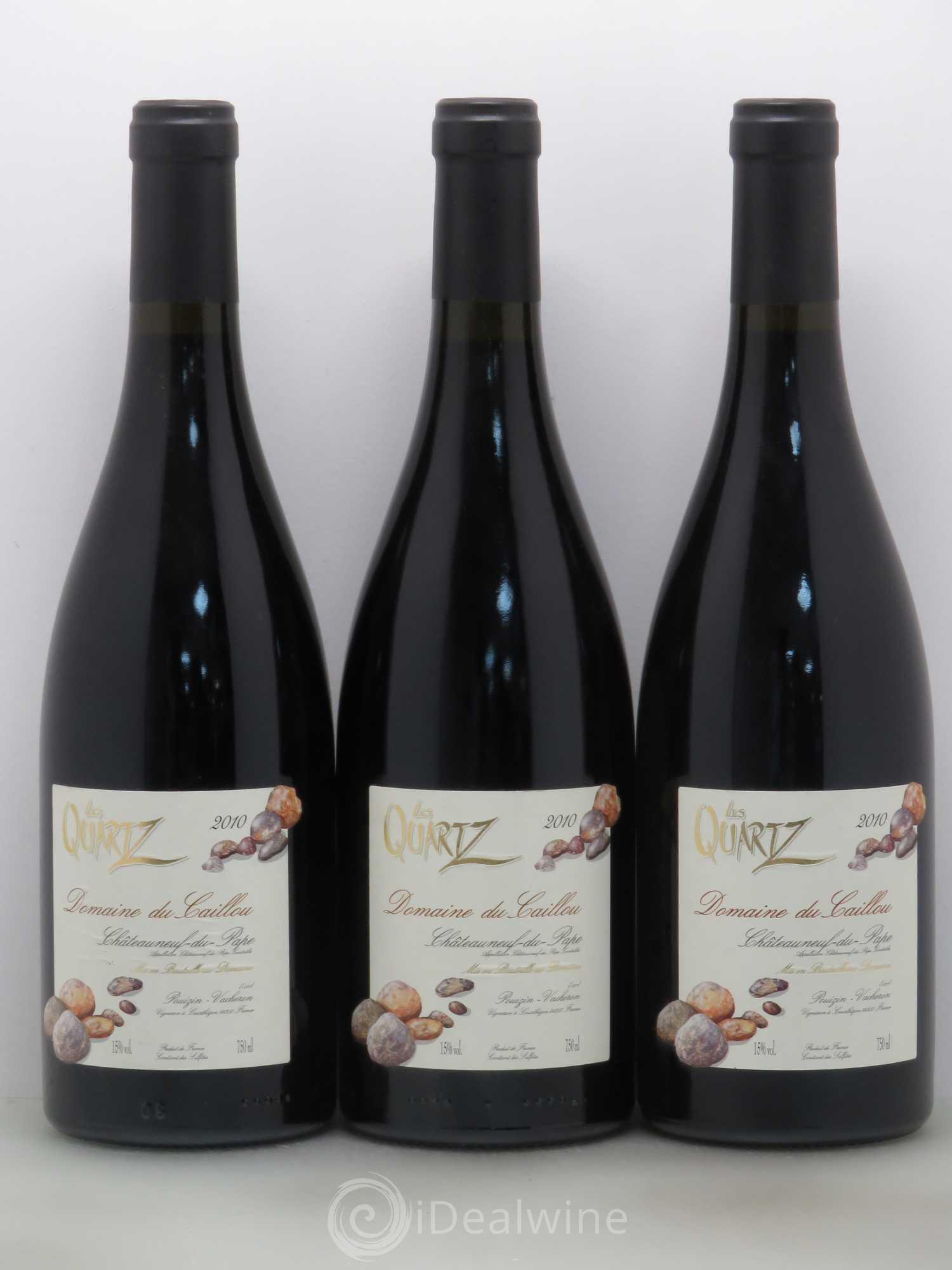 Châteauneuf-du-Pape Les Quartz Clos du Caillou (sans prix de réserve) 2010 - Lot de 3 bouteilles - 0