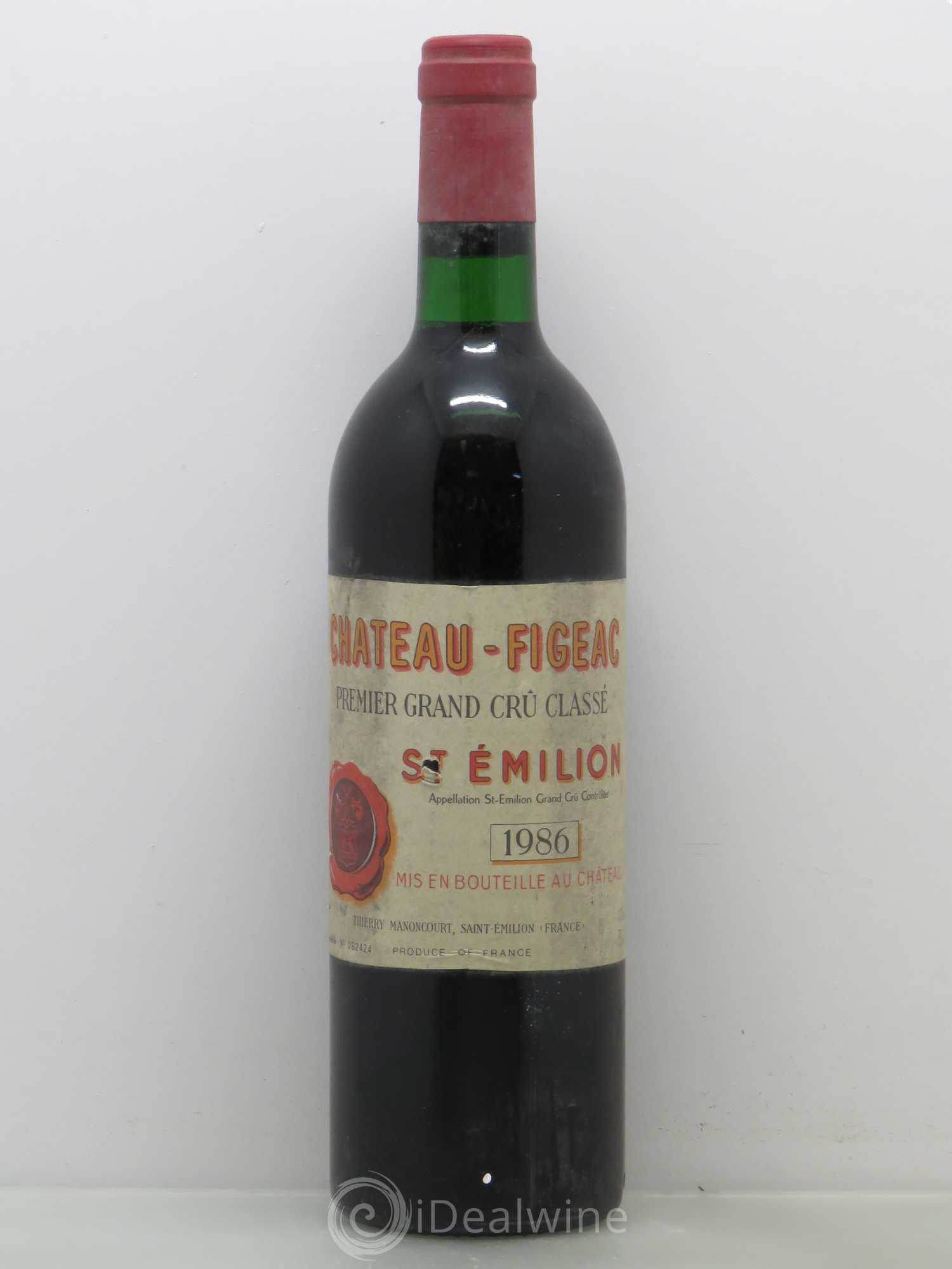 Château Figeac 1er Grand Cru Classé A 1986 - Lot de 1 bouteille - 0