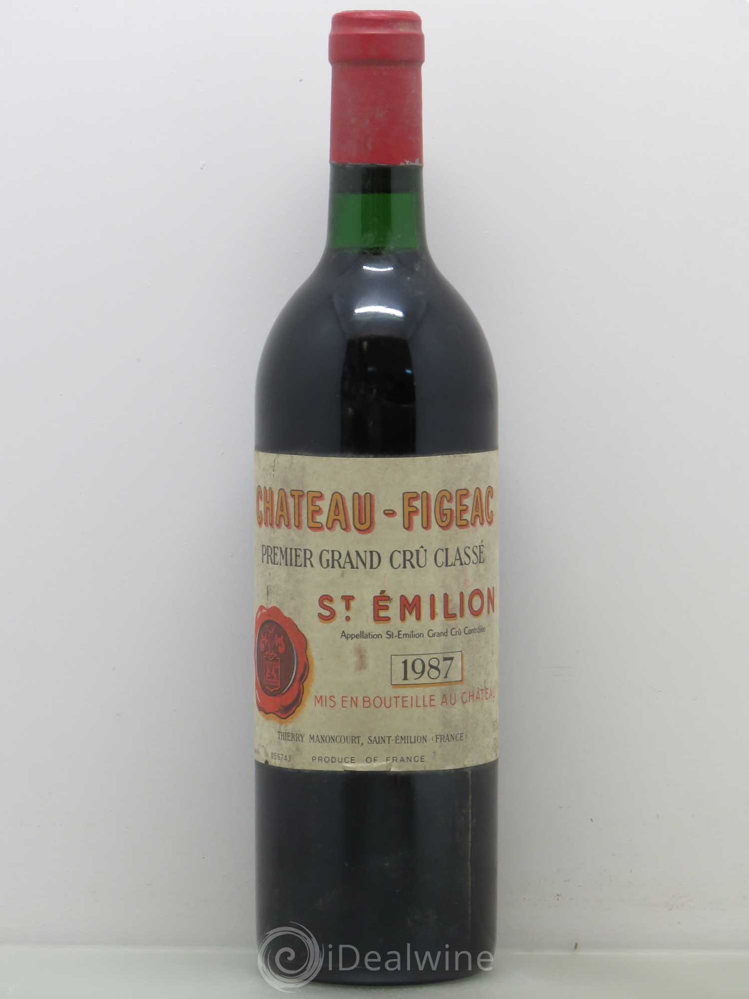 Château Figeac 1er Grand Cru Classé A 1987 - Lot de 1 bouteille - 0