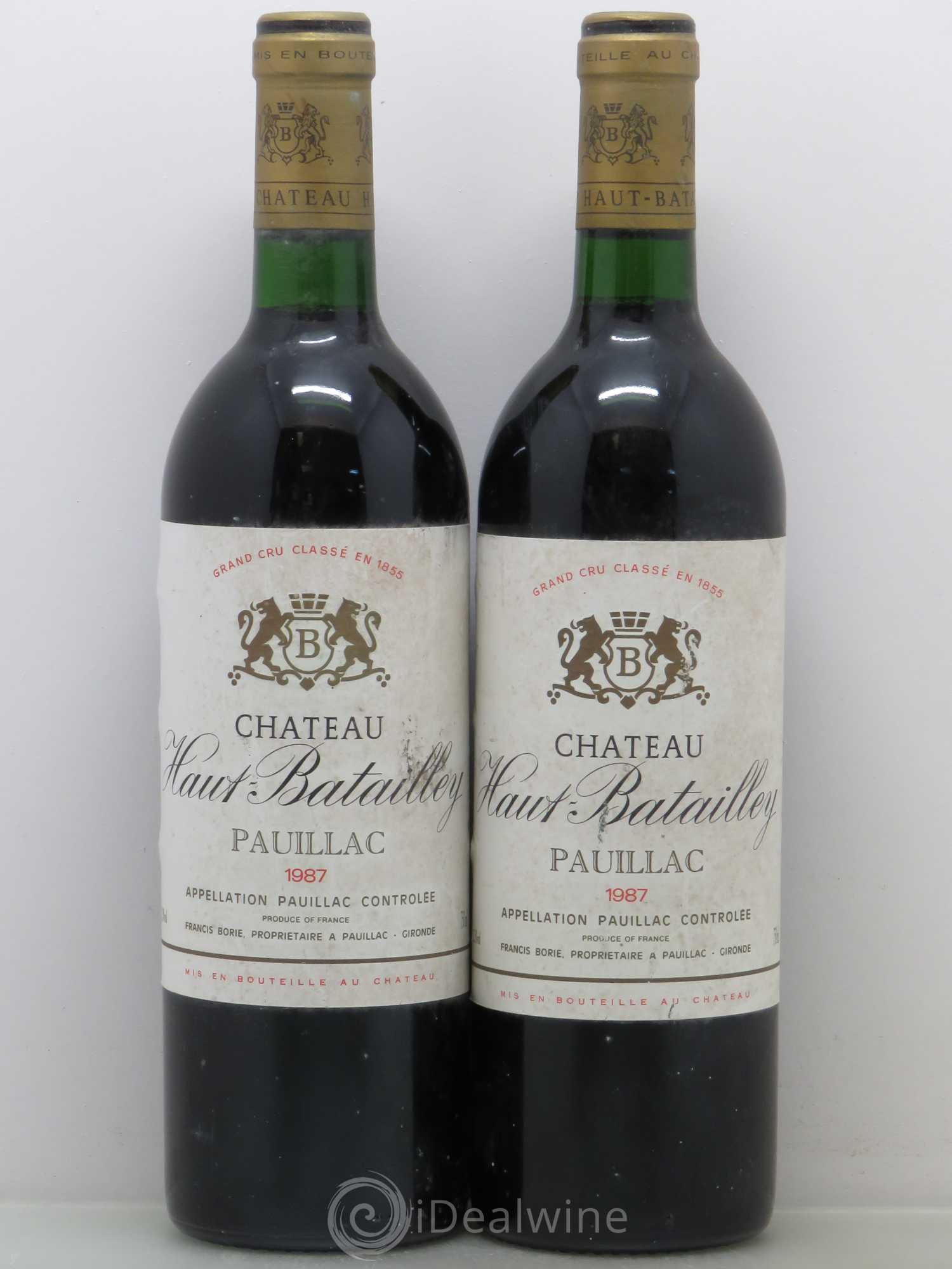 Château Haut Batailley 5ème Grand Cru Classé 1987 - Lotto di 2 bottiglie - 0