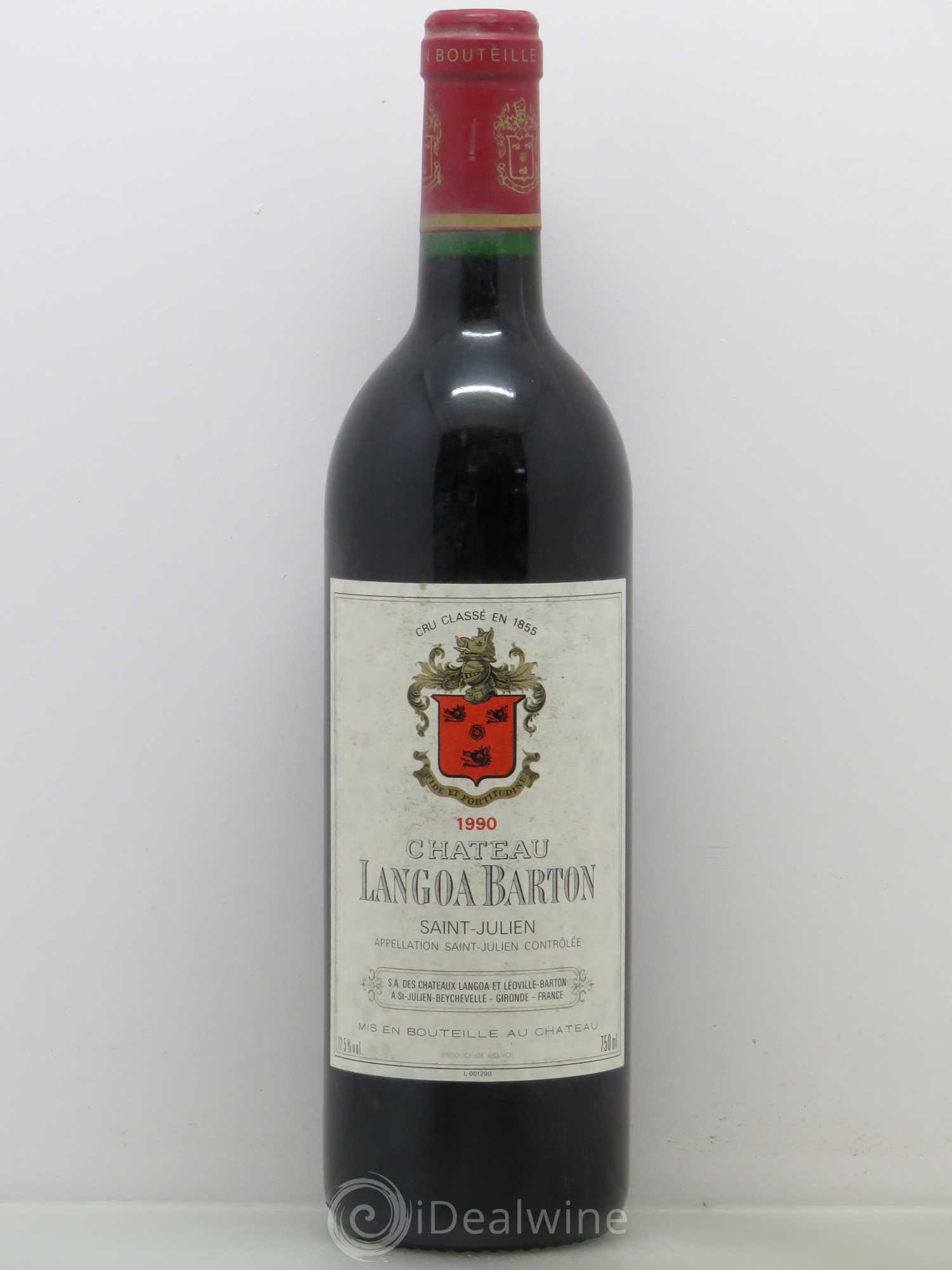 Château Langoa Barton 3ème Grand Cru Classé 1990 - Lot de 1 bouteille - 0