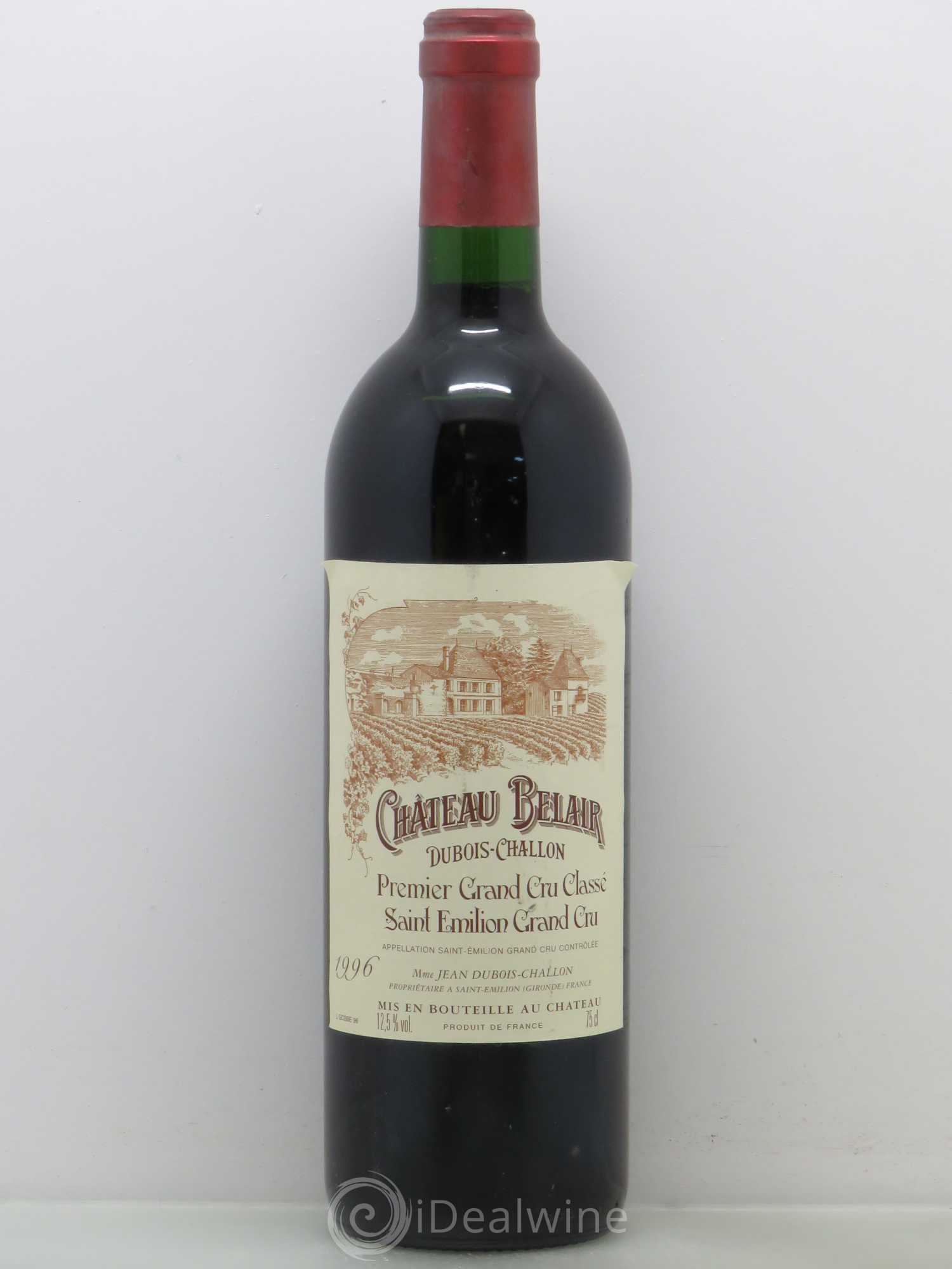 Château Belair (Belair-Monange) 1er Grand Cru Classé B 1996 - Lot de 1 bouteille - 0