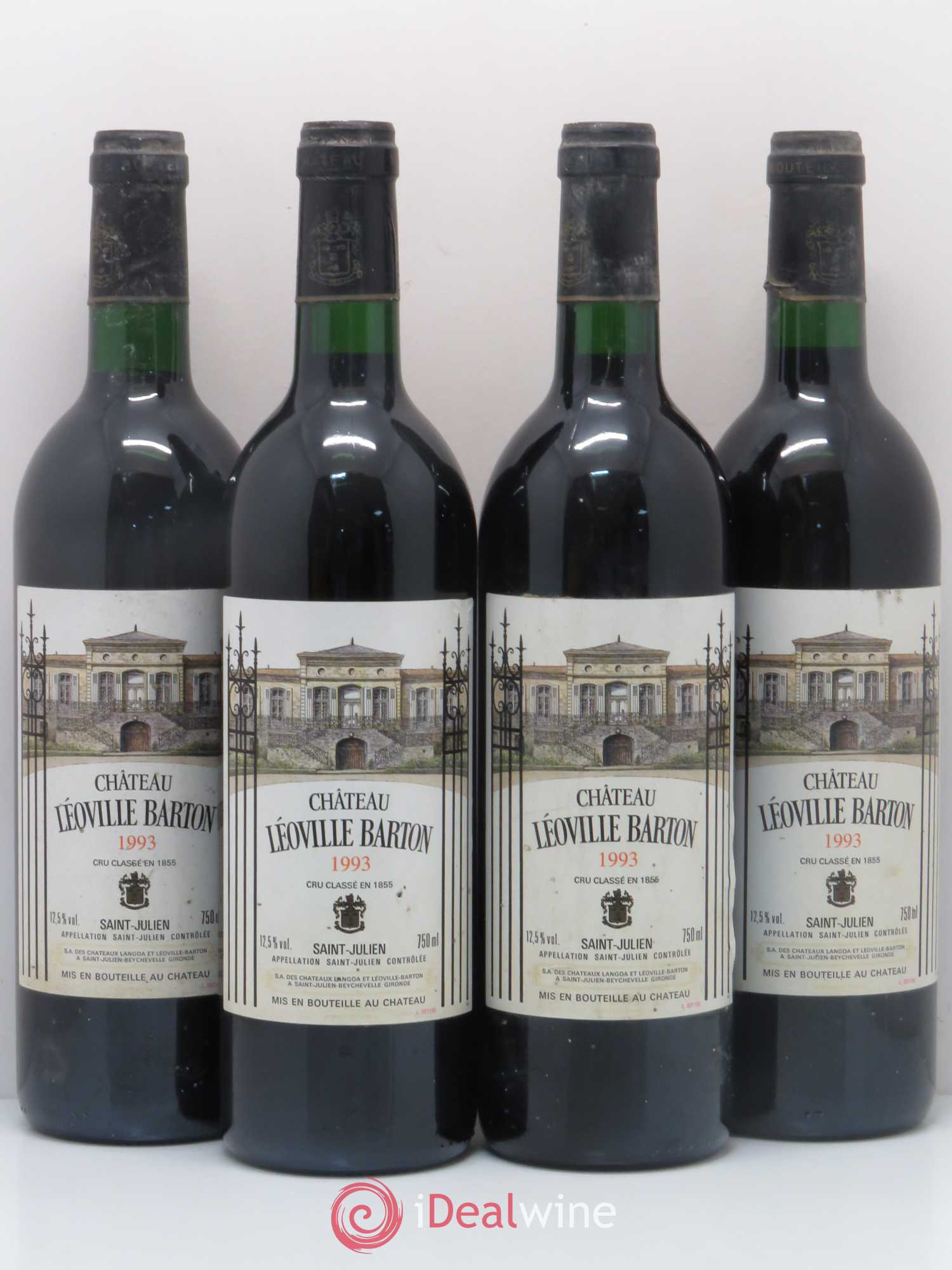 Château Léoville Barton 2ème Grand Cru Classé 1993 - Lot de 4 bouteilles - 0