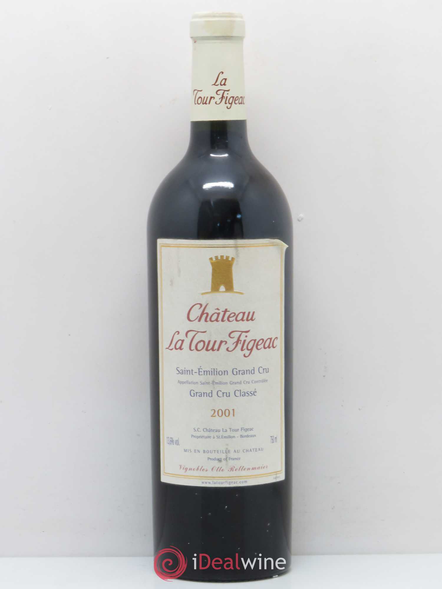 Château la Tour Figeac Grand Cru Classé 2001 - Lot de 1 bouteille - 0