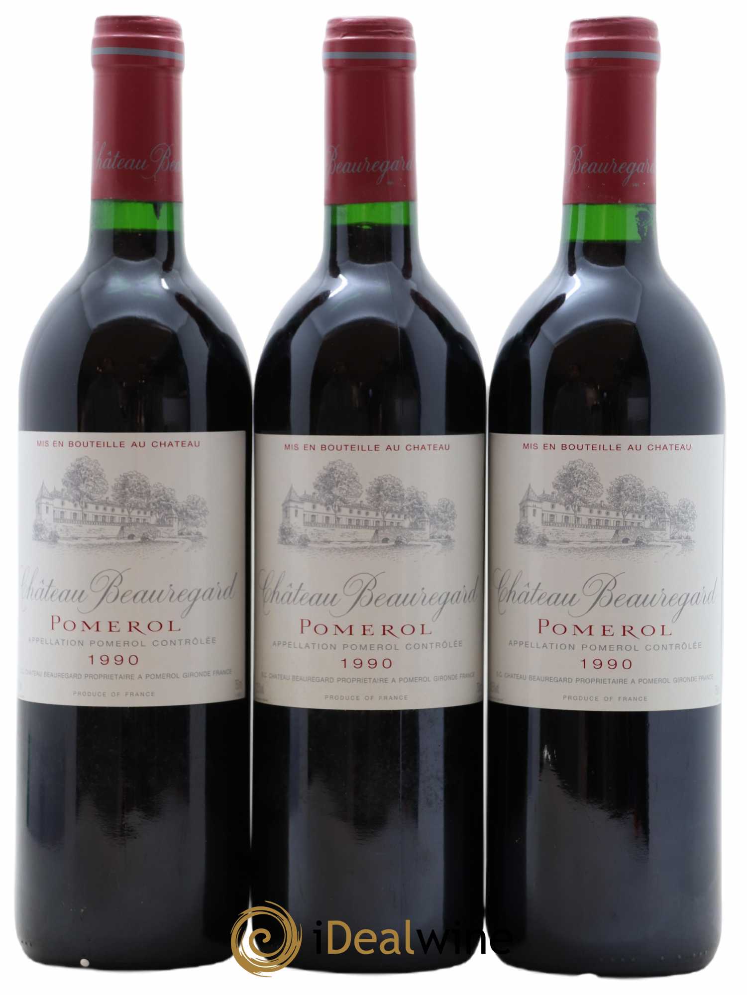 Château Beauregard 1990 - Lot de 3 bouteilles - 0