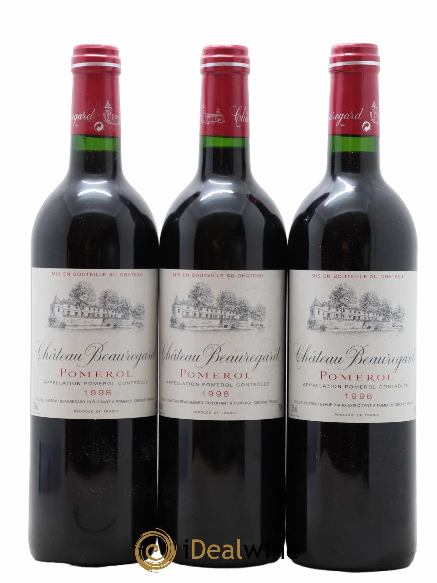 Château Beauregard 1998 - Lot de 3 bouteilles - 0
