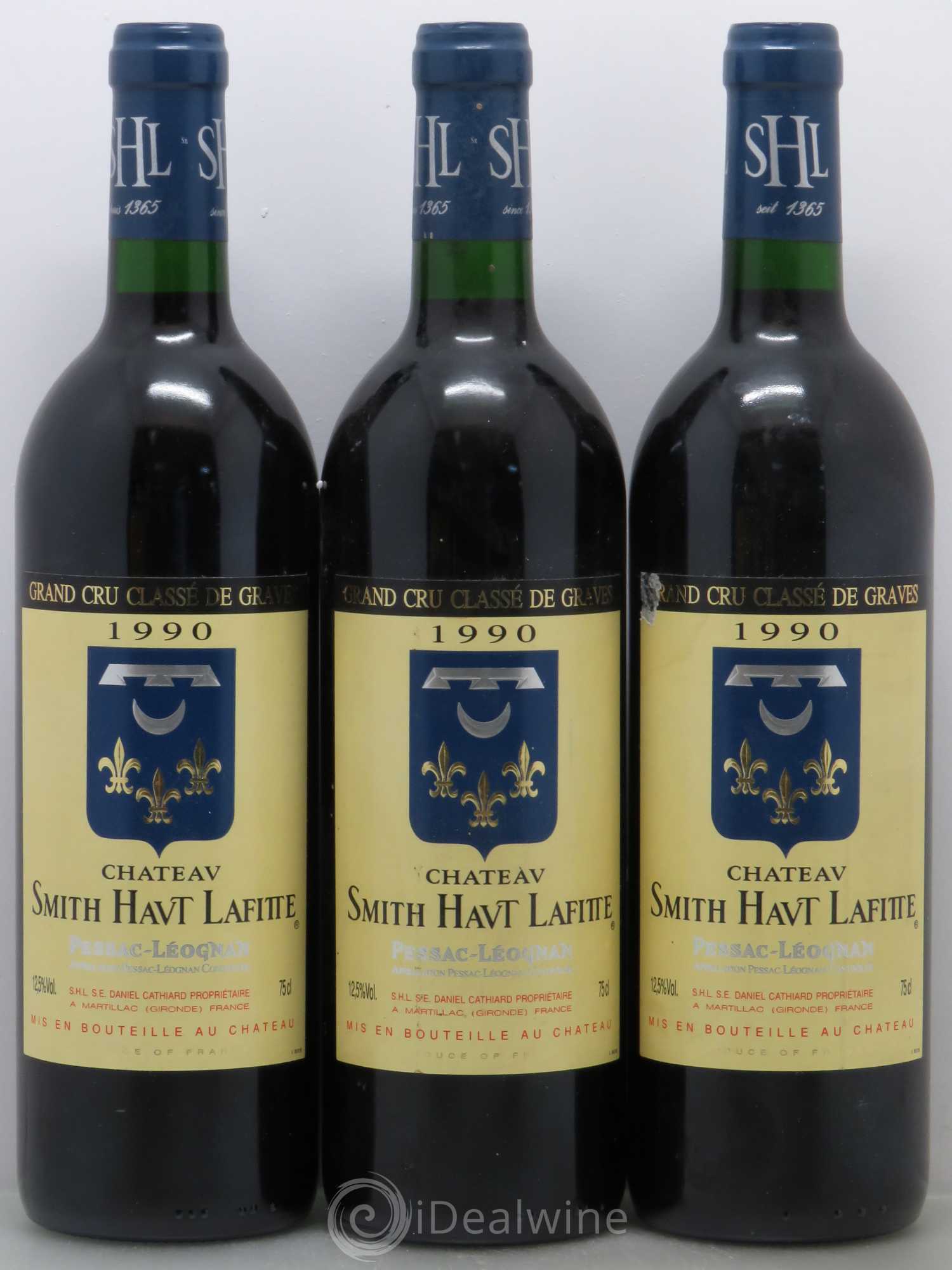 Château Smith Haut Lafitte Cru Classé de Graves 1990 - Lot de 3 bouteilles - 0