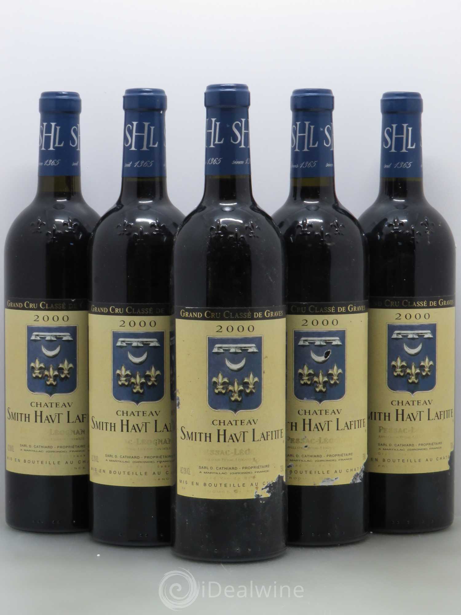 Château Smith Haut Lafitte Cru Classé de Graves 2000 - Lot de 5 bouteilles - 0
