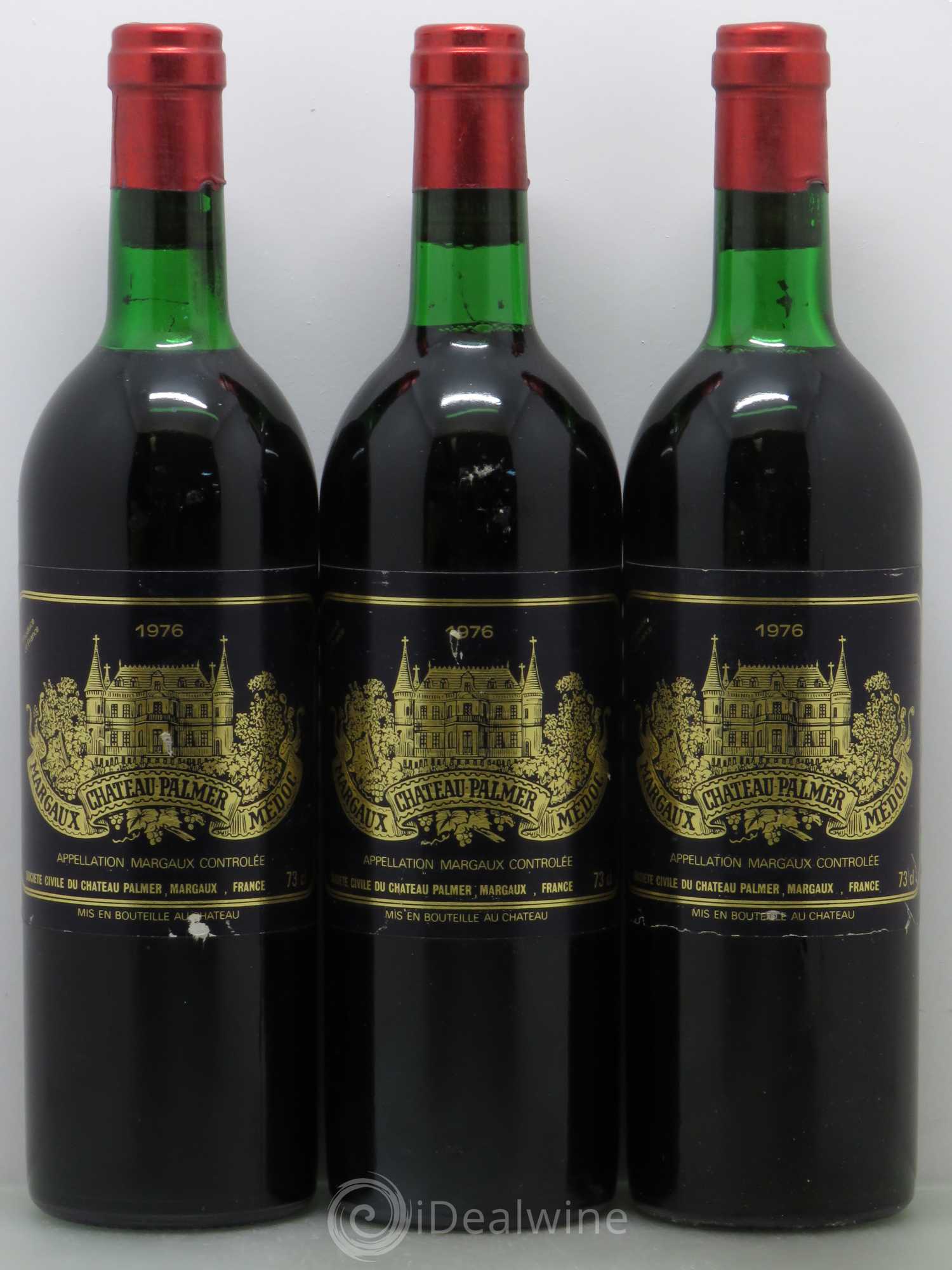 Château Palmer 3ème Grand Cru Classé 1976 - Lot de 3 bouteilles - 0
