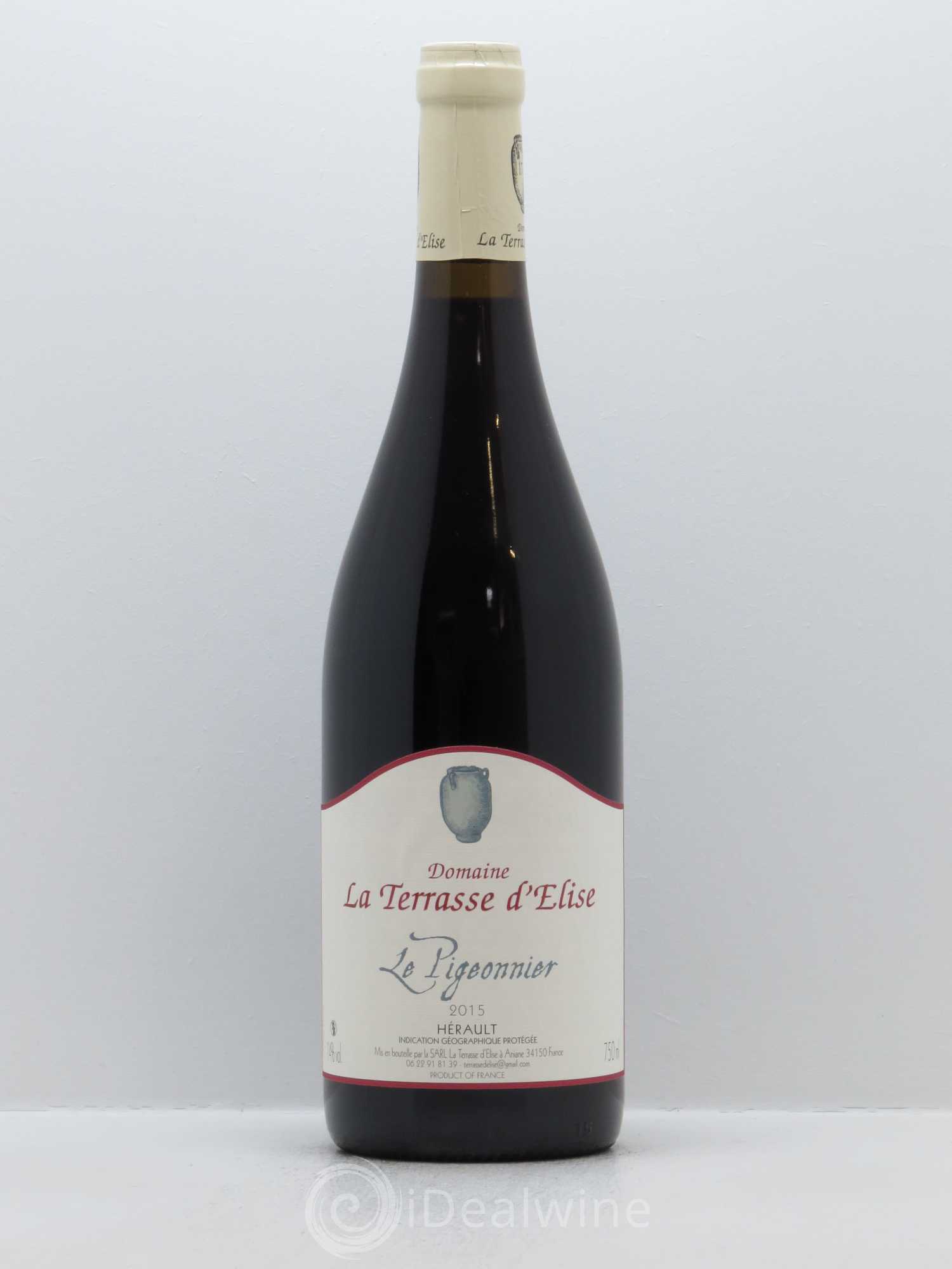 Pays d'Hérault Le Pigeonnier Terrasse d'Elise (Domaine de la) 2015 - Lot de 1 bouteille - 0